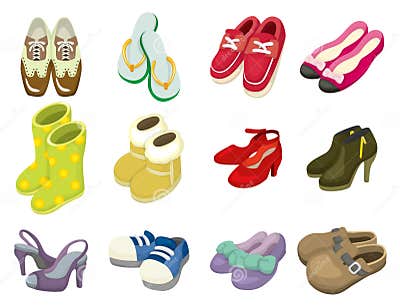 Cartoon shoes icon stock vector. Illustration of group - 19180433