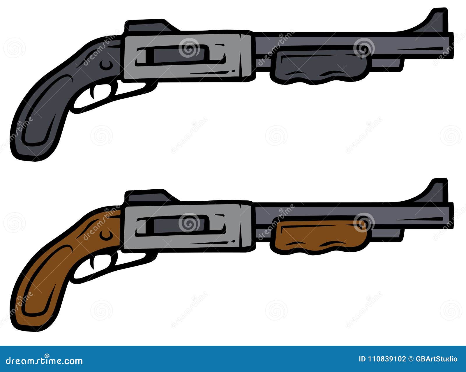 cartoon pump shotgun