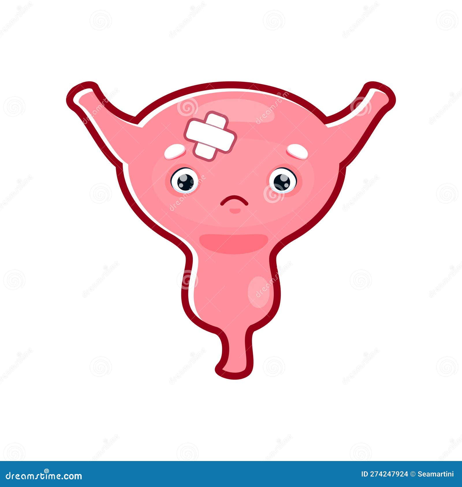 Cartoon Sick Bladder Character, Urinary System Stock Vector ...
