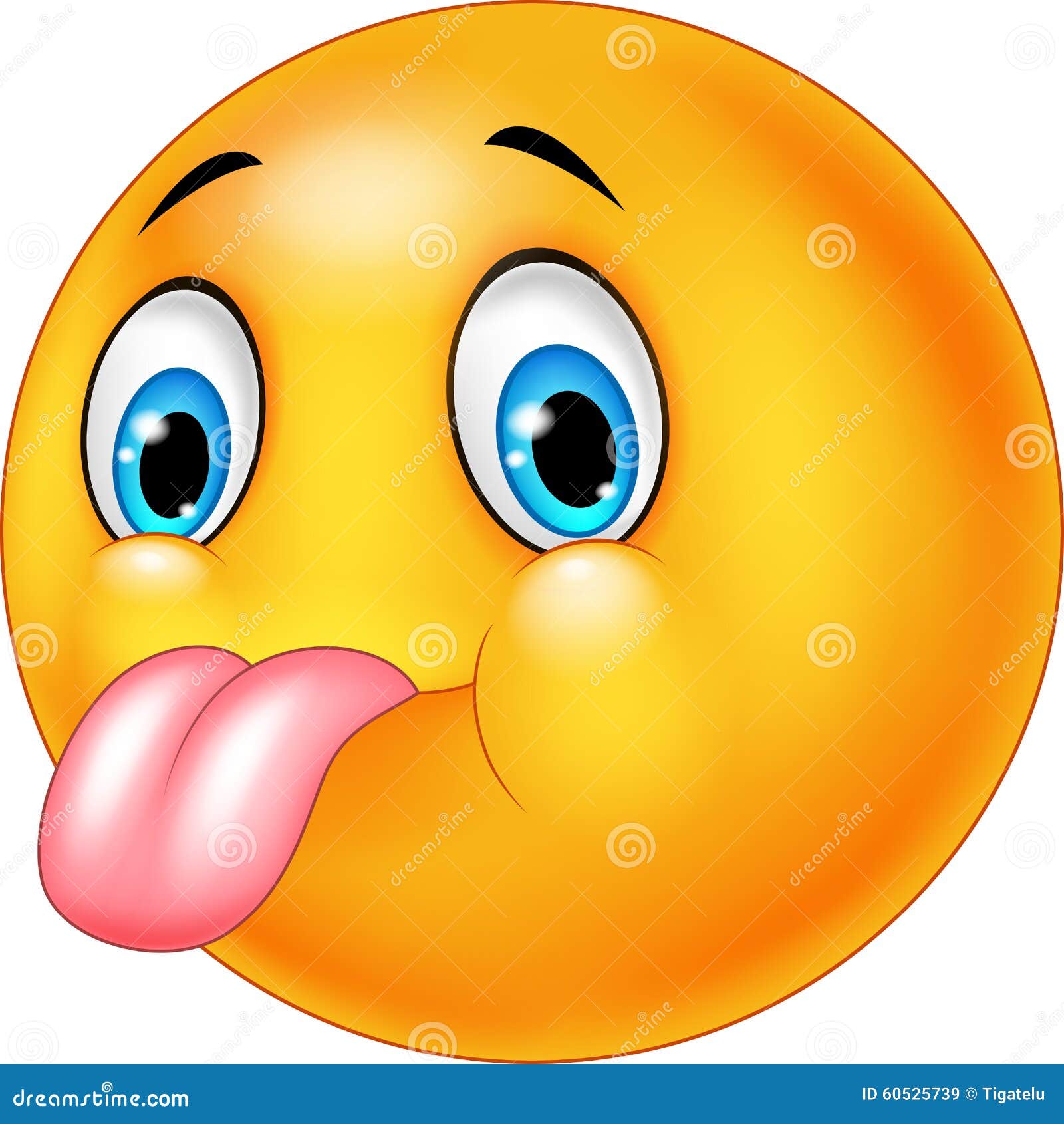 Cartoon Silly Face With Tongue Stock Vector - Illustration of feeling