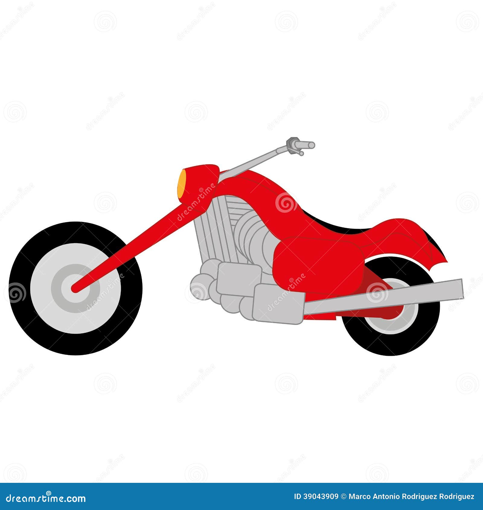 Cartoon Simple Motorcycle Stock Vector Image 39043909