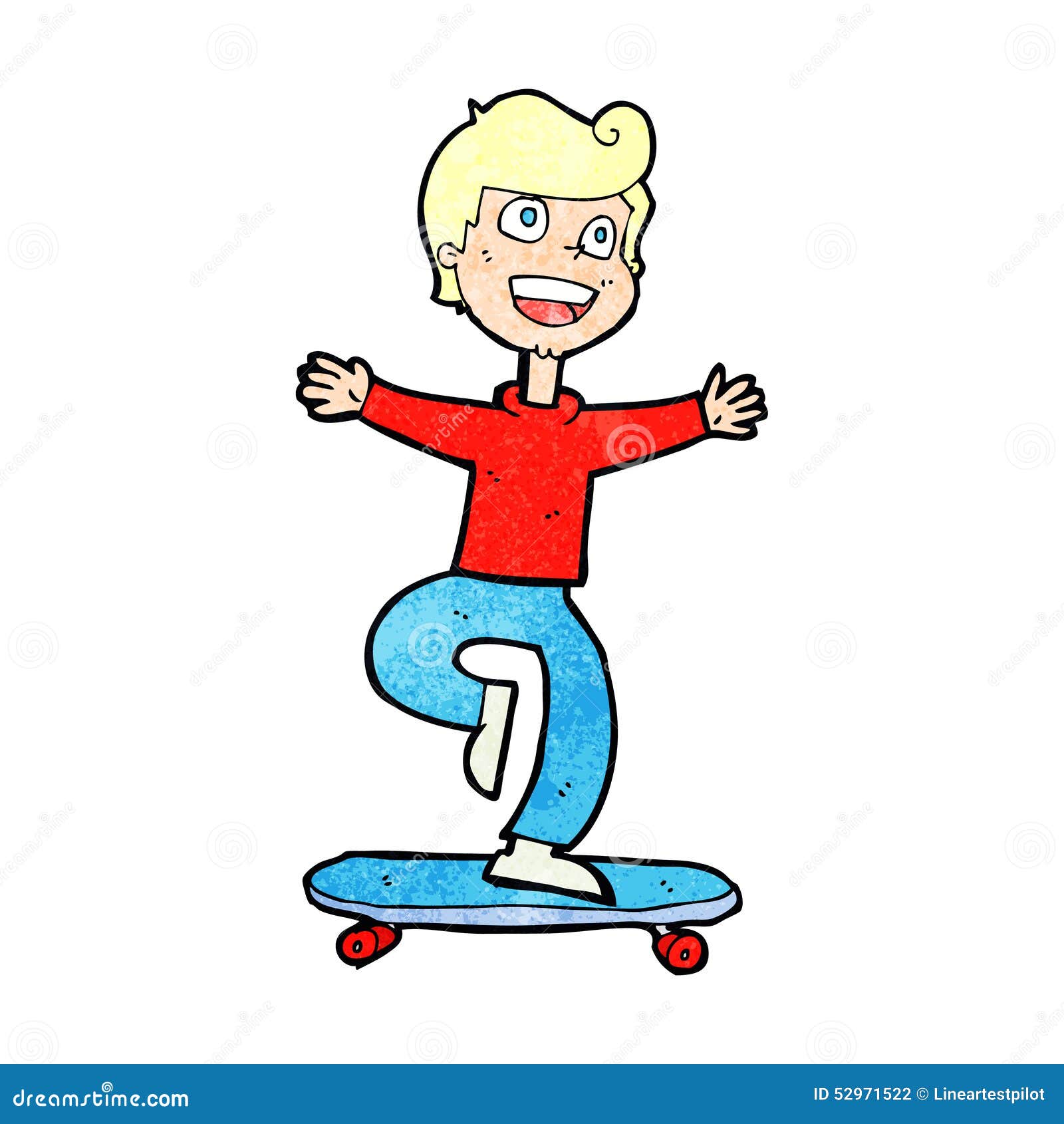 Cartoon Skater Boy Stock Illustration Image 52971522