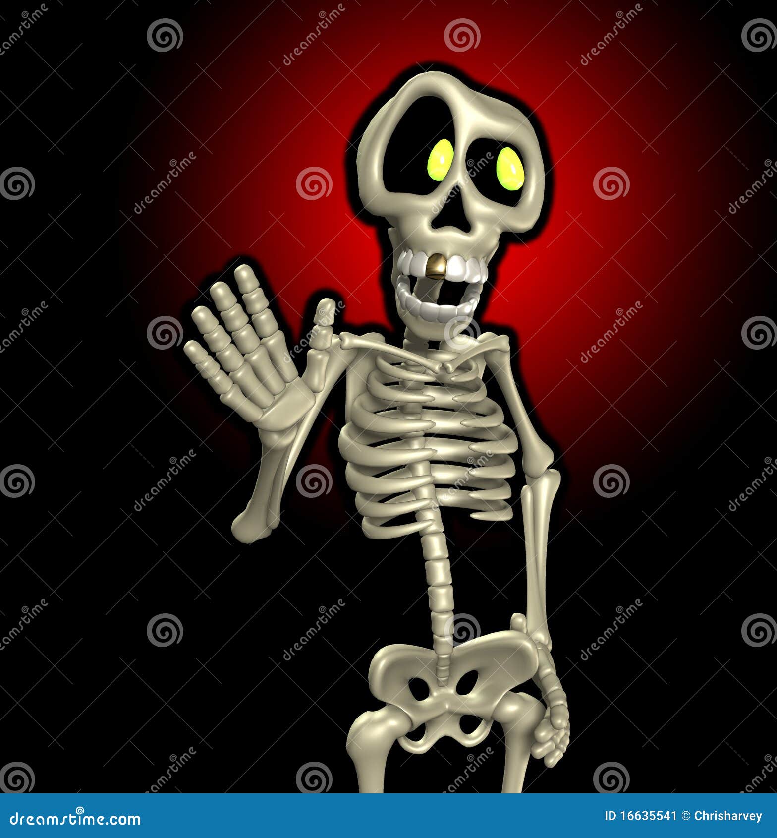 Cartoon Skeleton stock illustration. Illustration of afterlife - 16635541