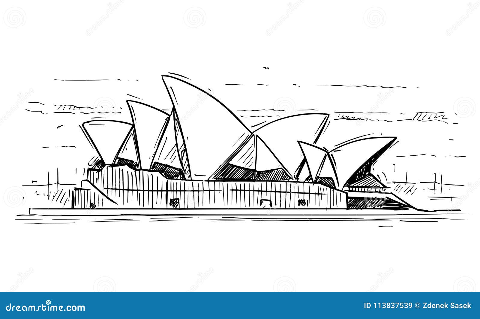 Utzon's initial sketch for the Sydney Opera House, published in the Red...  | Download Scientific Diagram