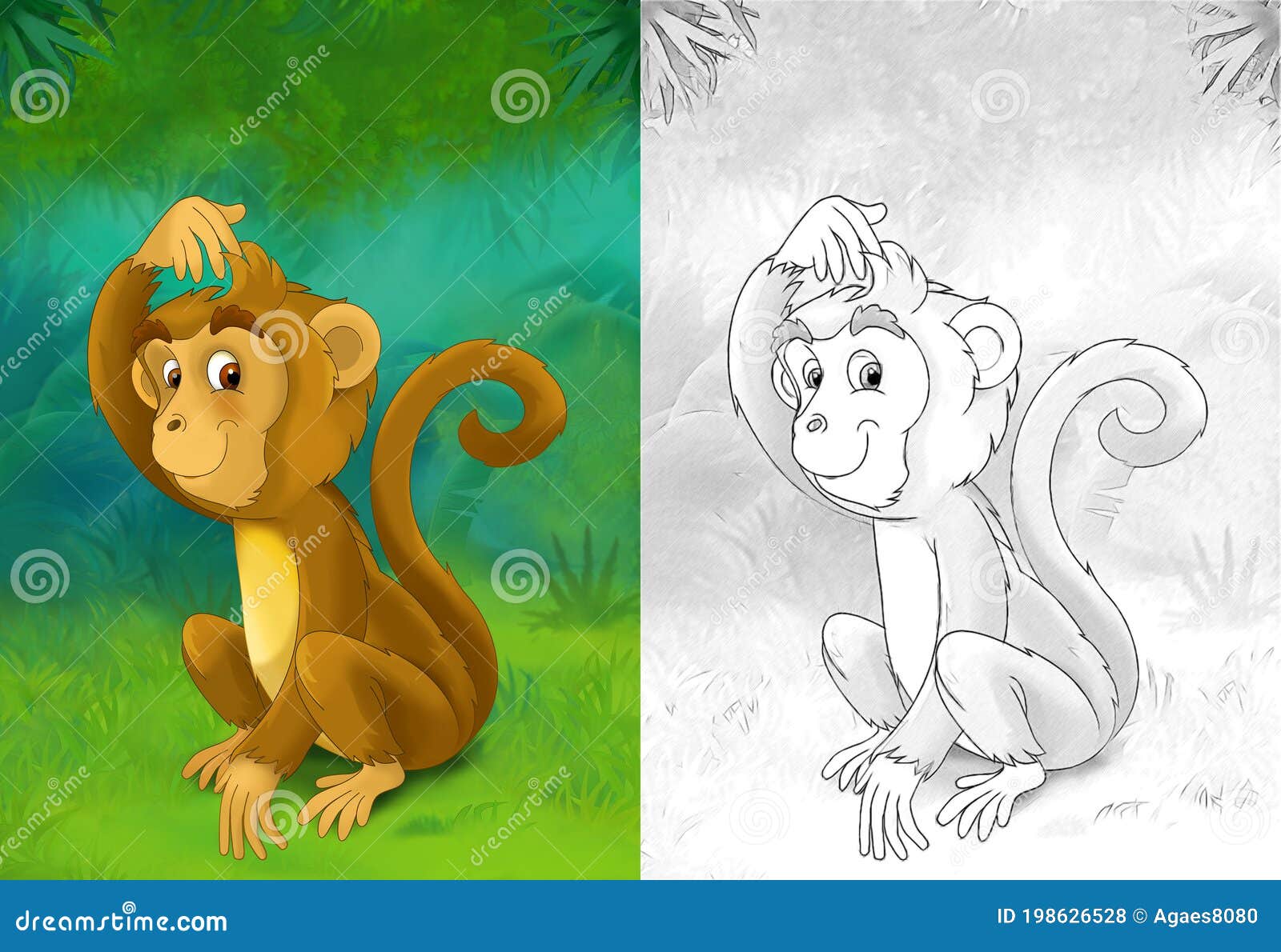 Monkey Drawing - How To Draw A Monkey Step By Step