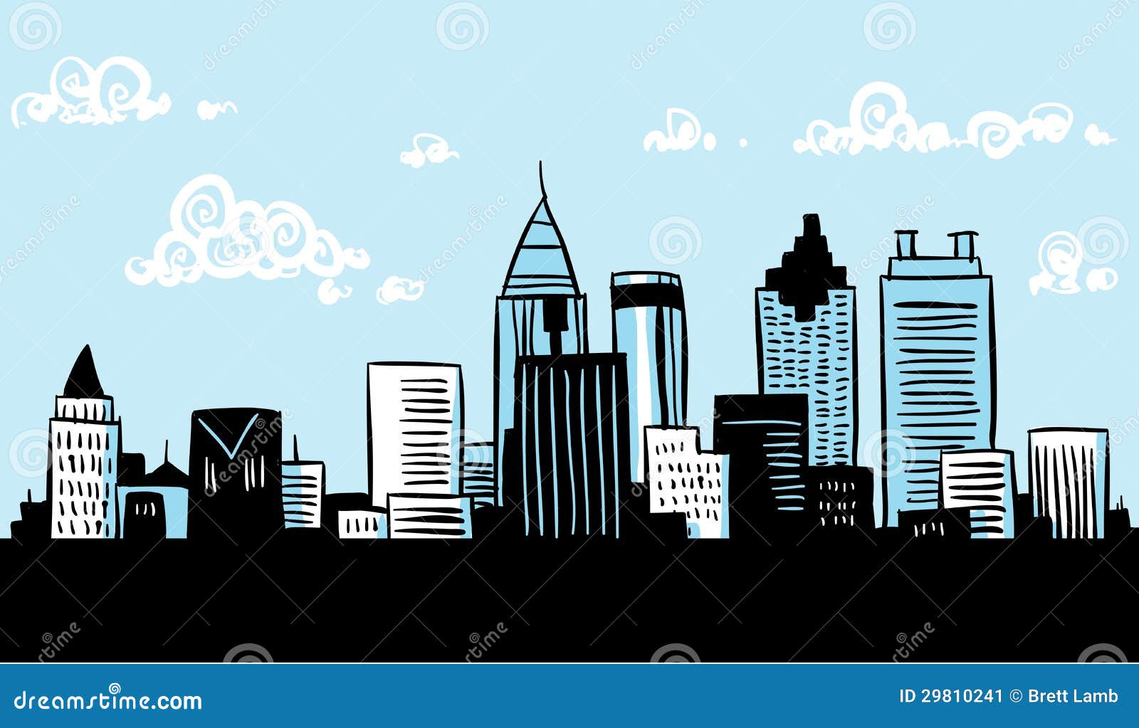 city skyline drawing city skyline drawing