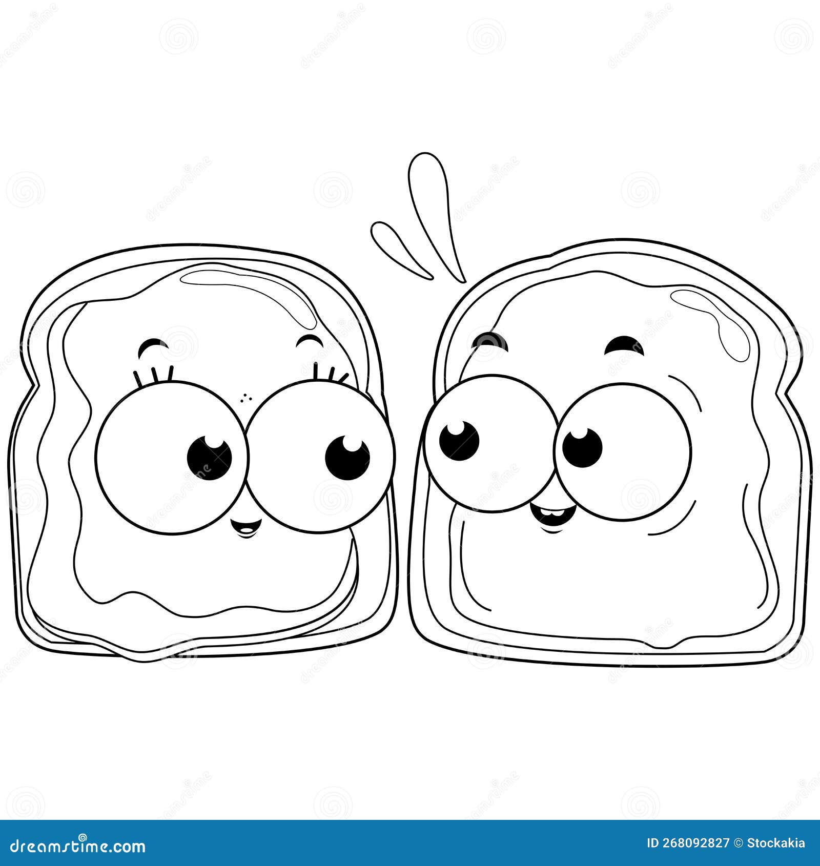 peanut butter and jelly sandwich coloring page