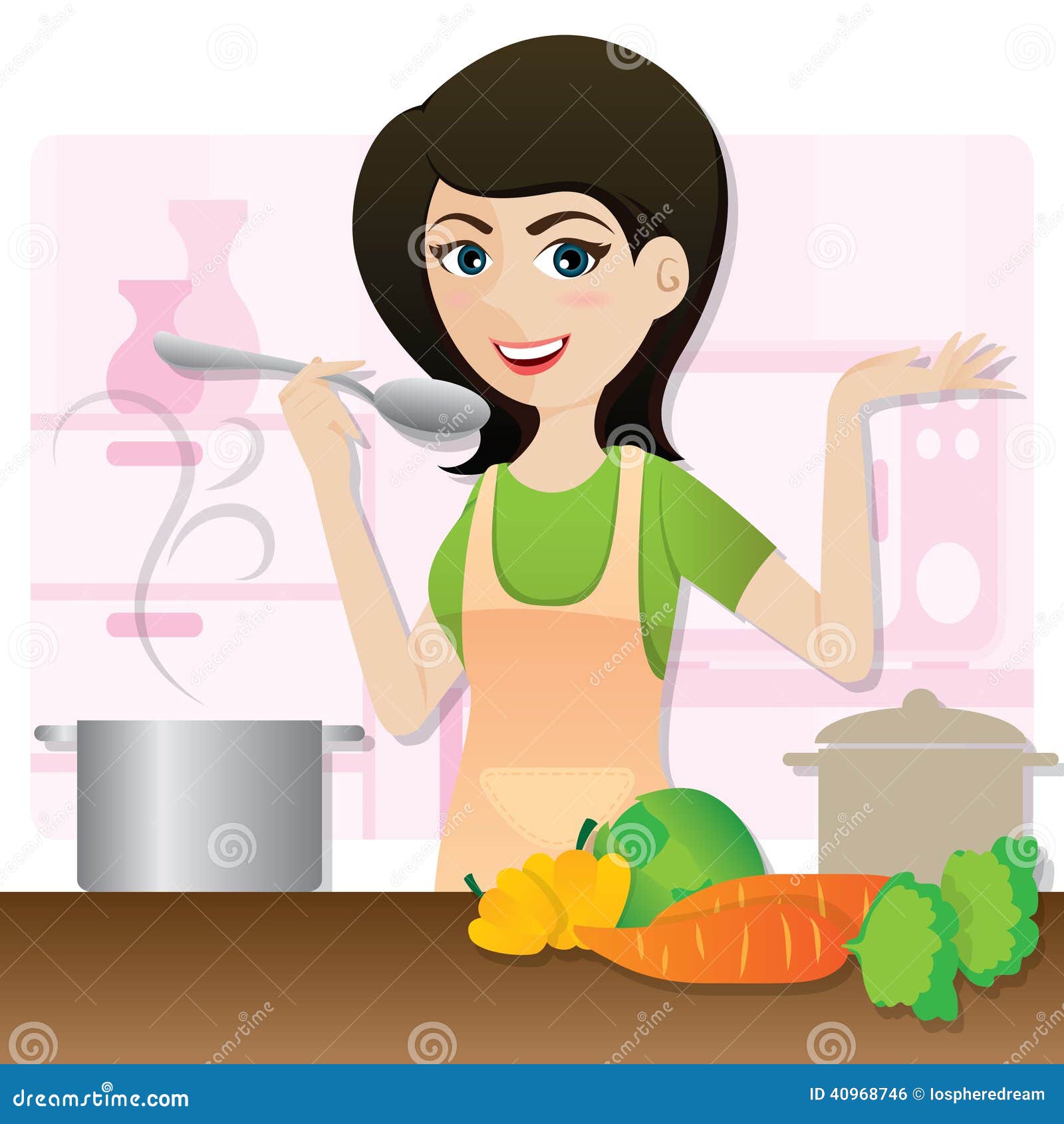 clipart of girl cooking - photo #45