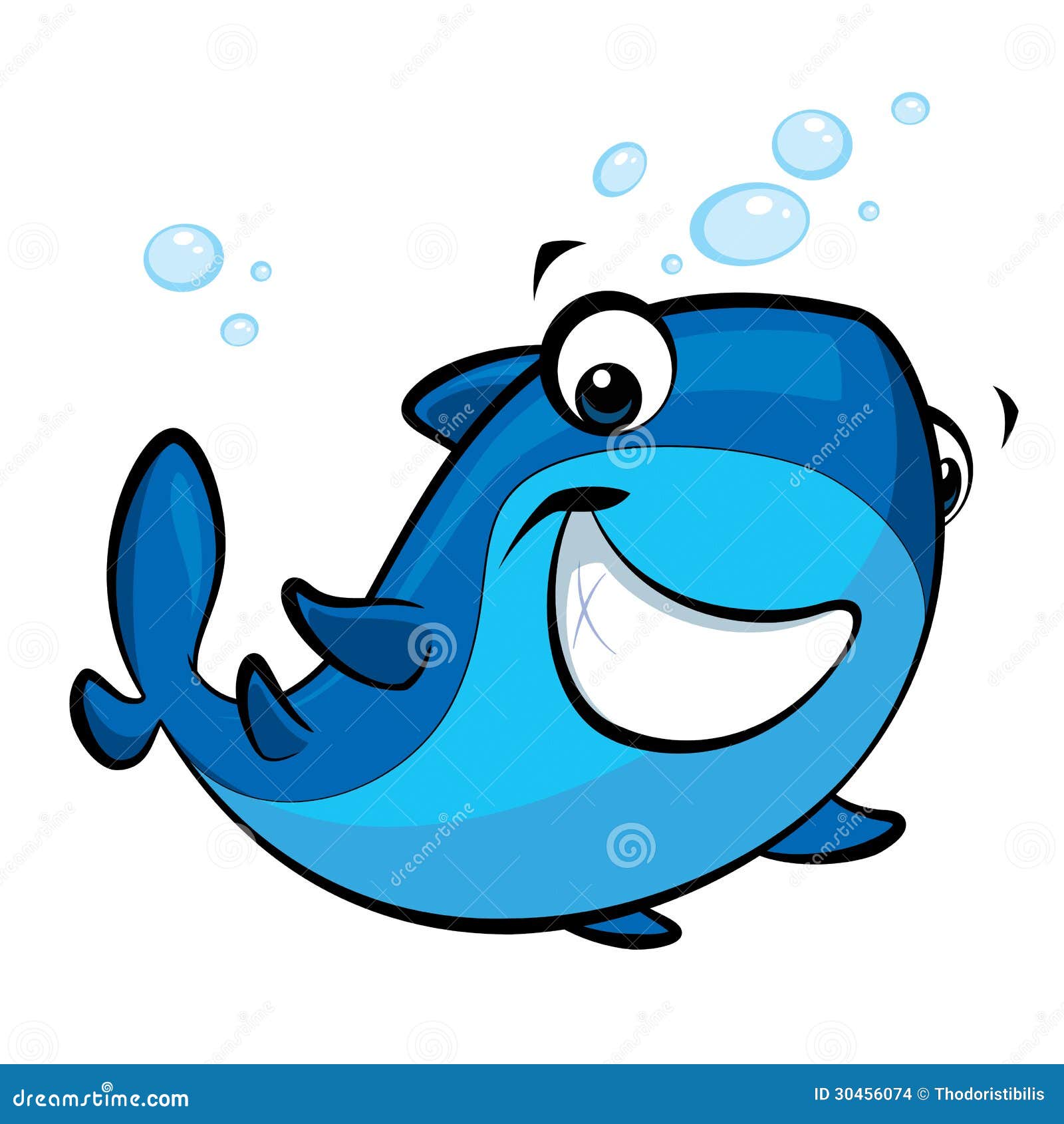 Cartoon Smiling Baby Shark Stock Photography | CartoonDealer.com #30456074
