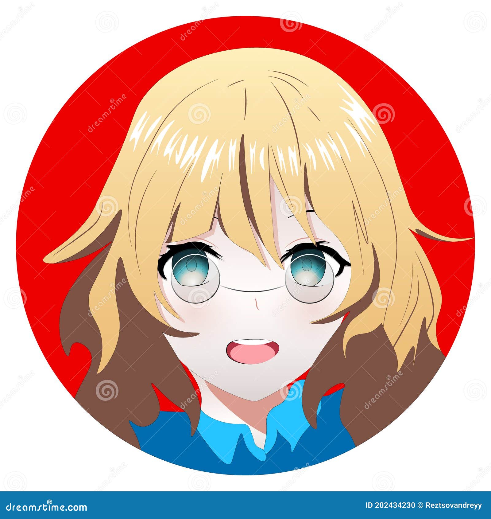 Cartoon Smiling Girl Wearing Glasses. Vector Anime Characters. Anime Girl  in Japanese Stock Vector - Illustration of character, beautiful: 202434230