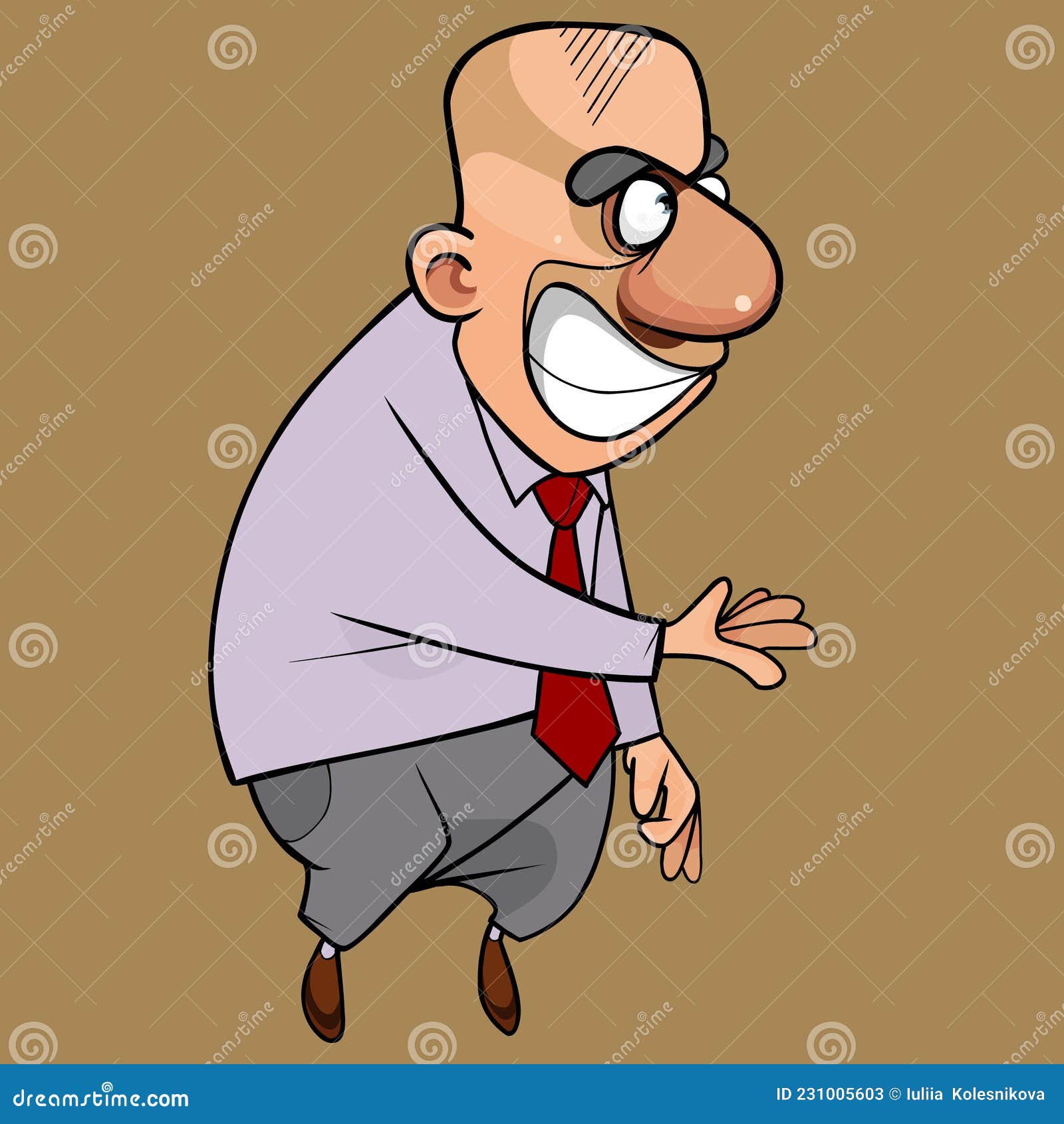 Cartoon Smiling Man Holding Out His Hand Begging Gesture Stock Vector -  Illustration of business, joke: 231005603
