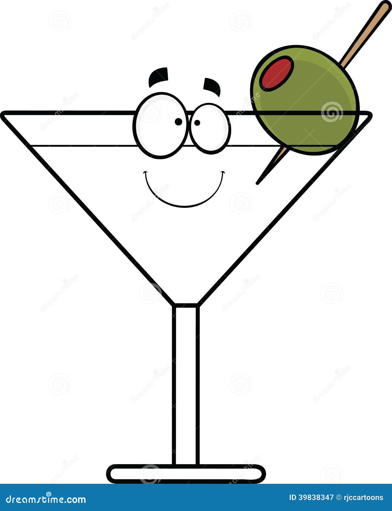 Cartoon Smiling Martini stock vector. Illustration of character 39838347
