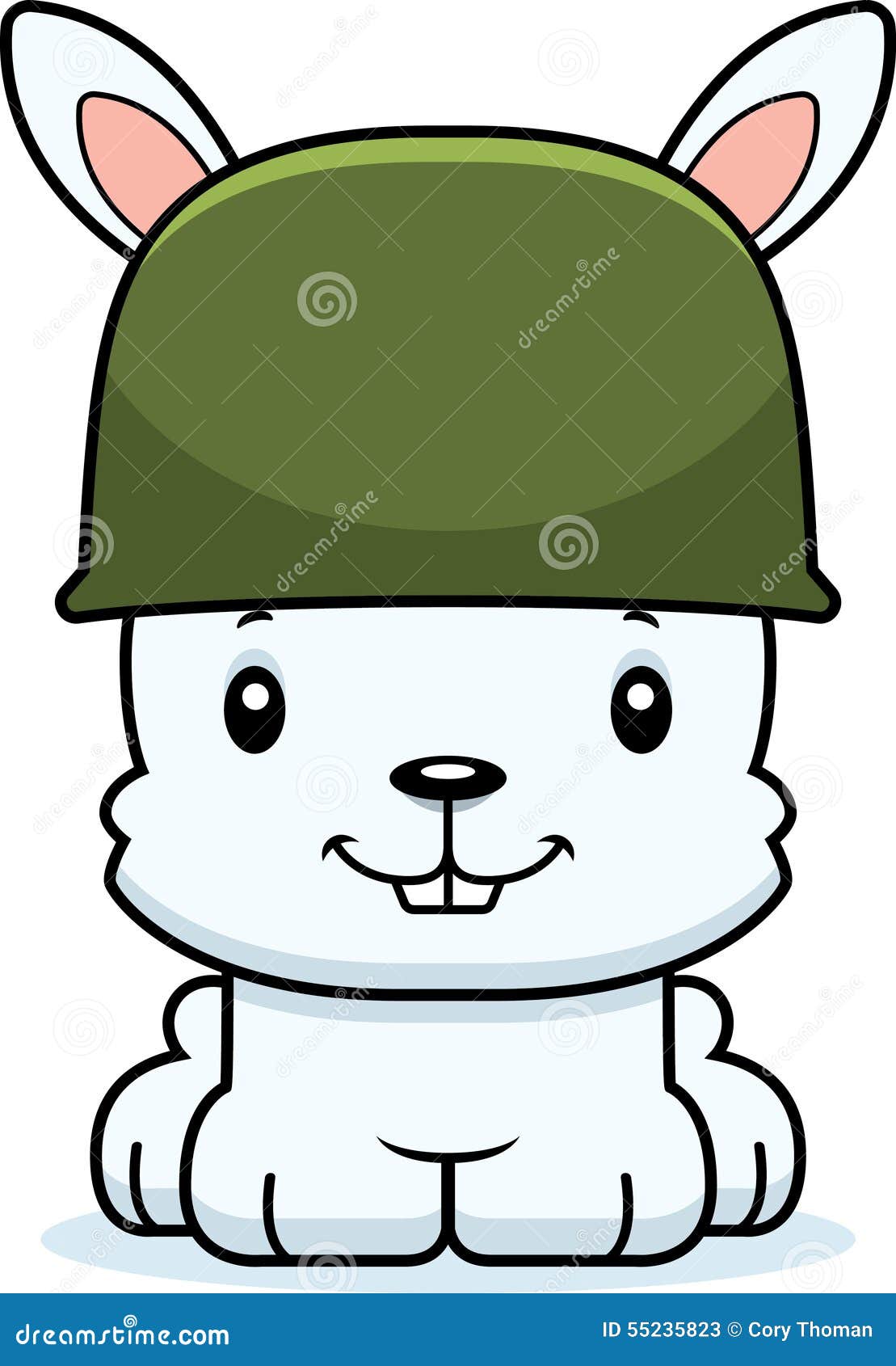 Cartoon Smiling Soldier Bunny Stock Vector Illustration of bunny