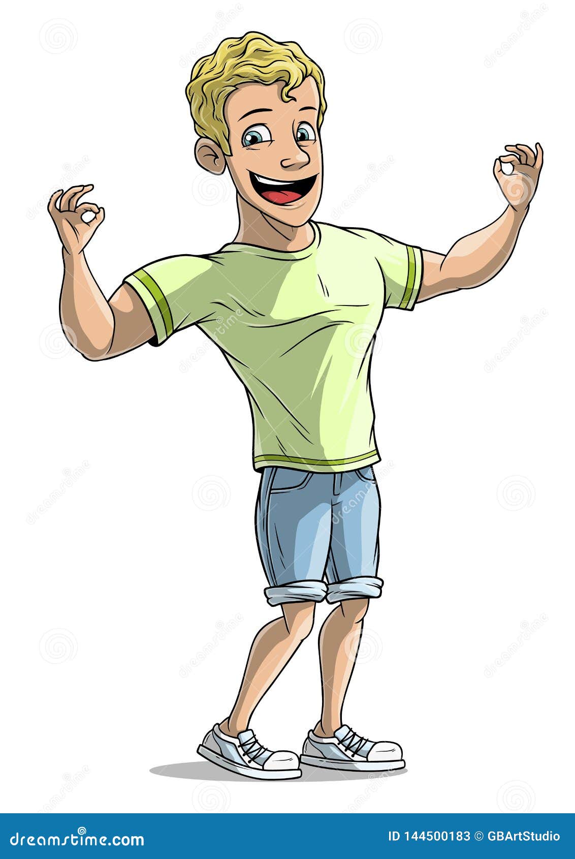 Cartoon Smiling Strong Boy Character Vector Stock Vector - Illustration of people, icon: 144500183 Cartoon Smiling Strong Boy Character Vector Stock Vector - Illustration of people, icon: 144500183