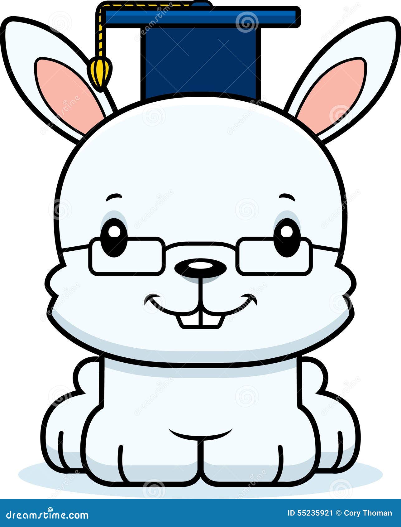 Download Cartoon Smiling Teacher Bunny Stock Vector - Illustration of graphic, clip: 55235921