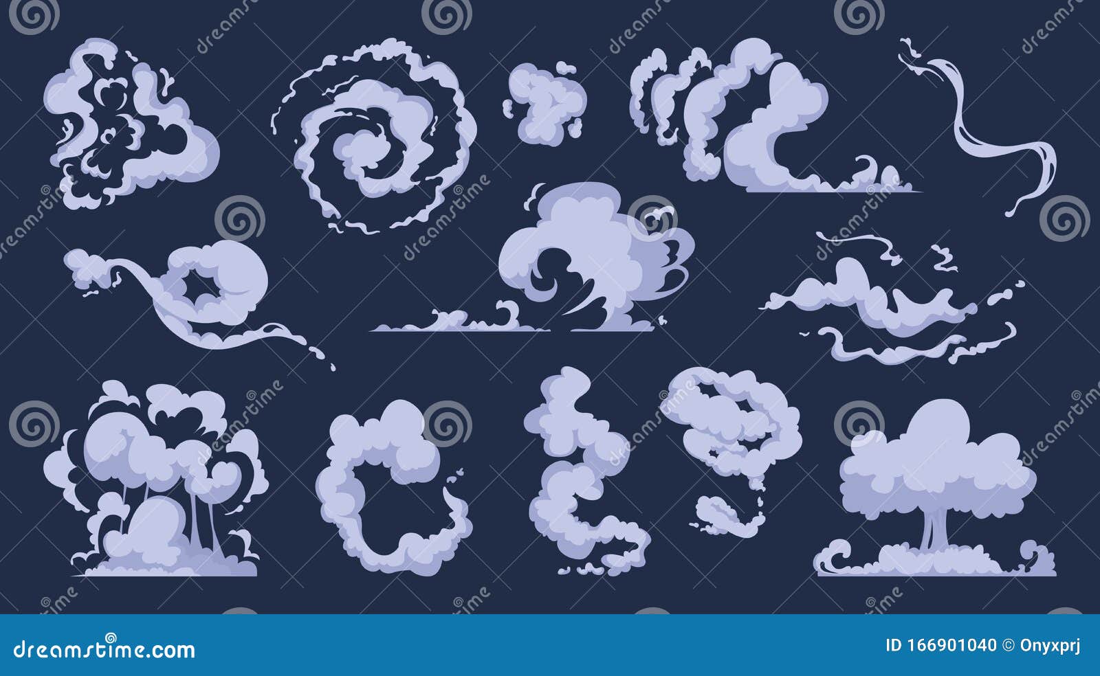 Cartoon Smoke. Vfx Comic Bang Clouds Explosion of Bomb Speed Storm Motion  Wind Vector Art Collection Stock Vector - Illustration of boom, smoky:  166901040