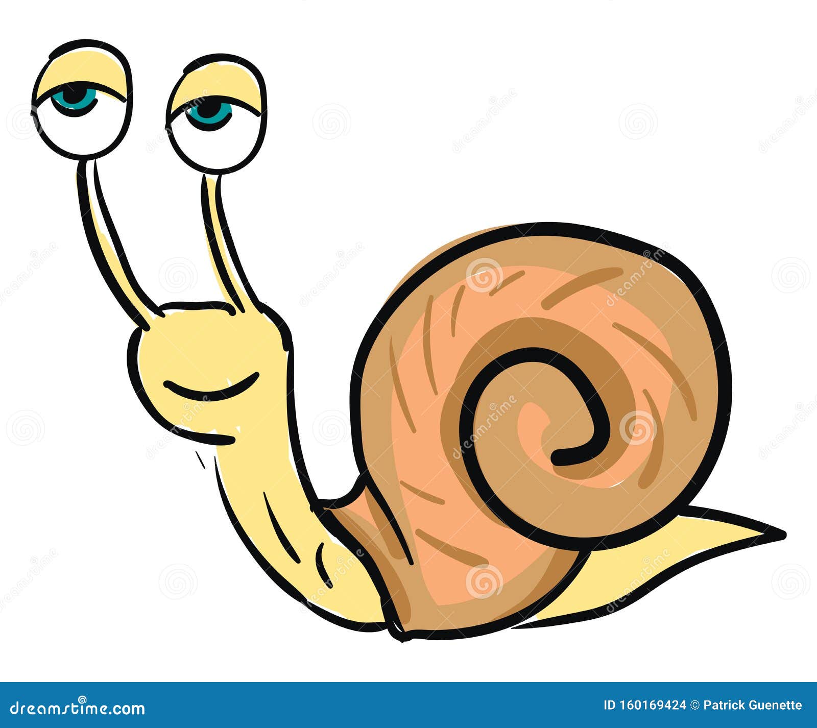 Cartoon of a Snail, Vector or Color Illustration Stock Illustration -  Illustration of food, farm: 160169424