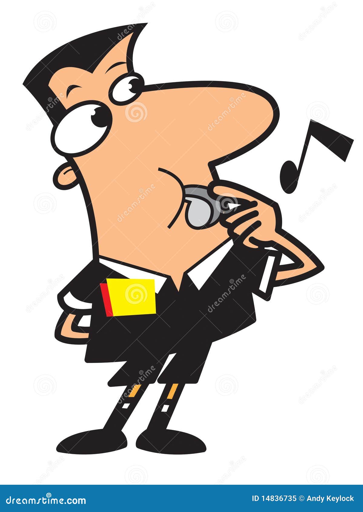 Cartoon soccer referee stock vector. Illustration of soccer 14836735