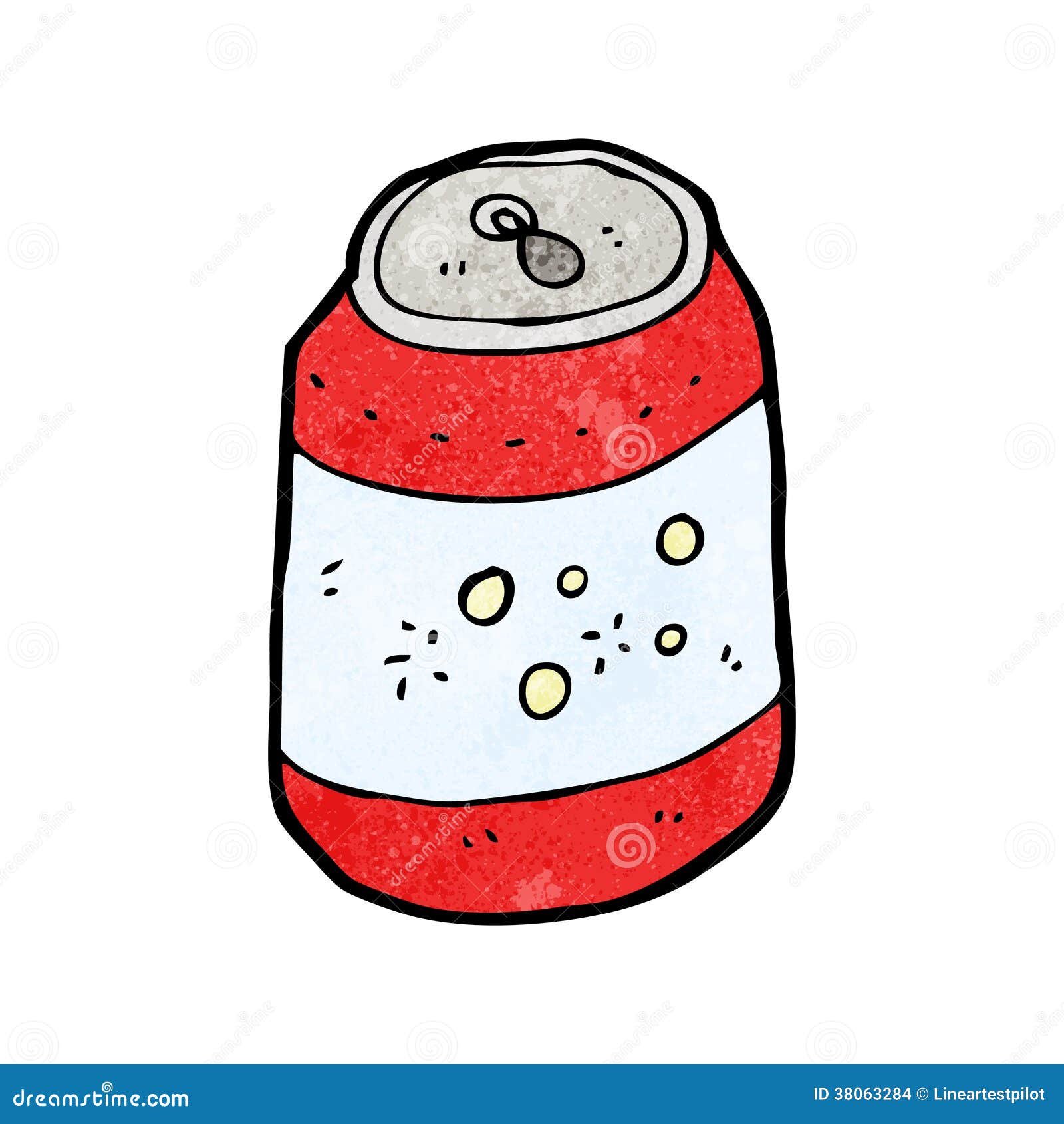 Cartoon soda can stock vector. Illustration of drawn - 38063284