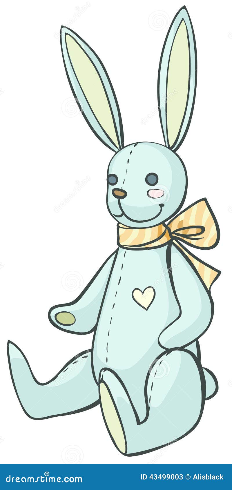 Cartoon soft toy bunny stock vector. Illustration of objects 43499003