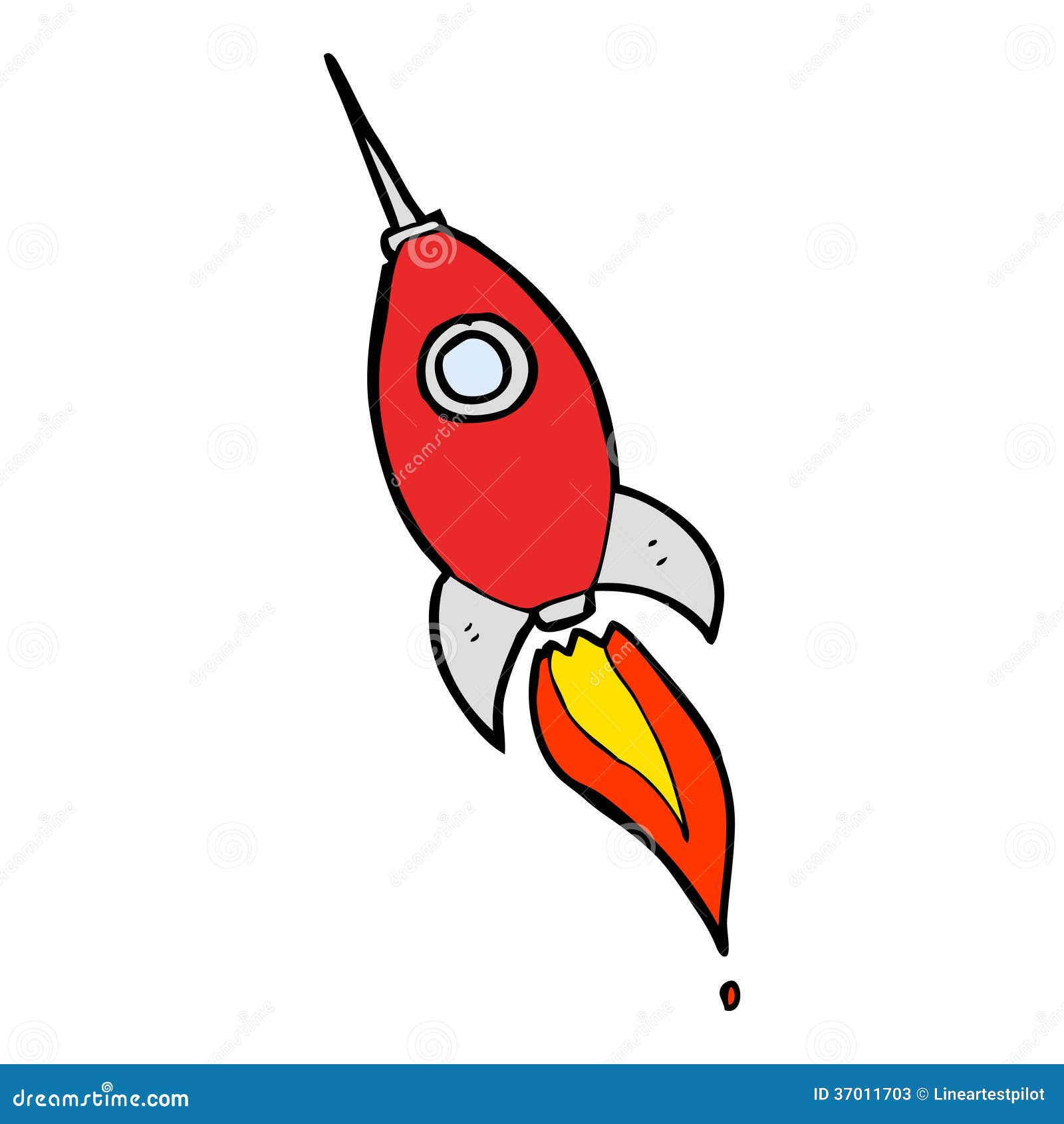 Cartoon space rocket stock vector. Illustration of drawing - 37011703