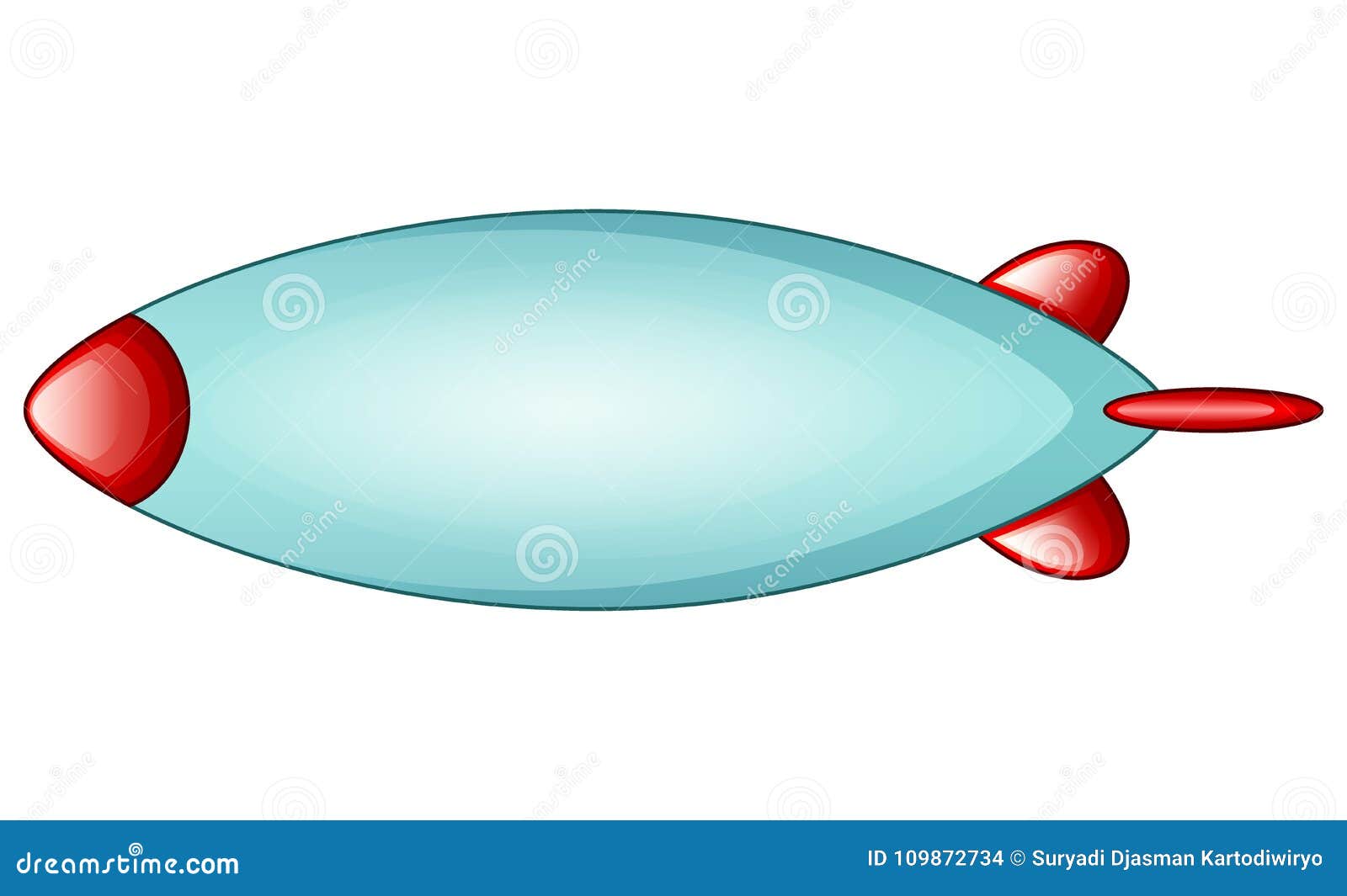 Cartoon Spaceship Isolated White Background Stock Vector - Illustration