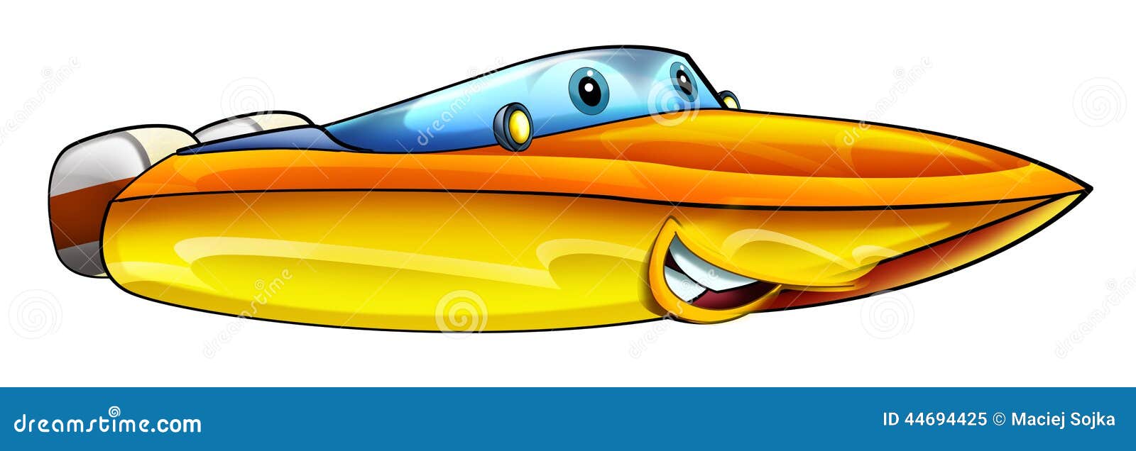 Cartoon speed boat stock illustration. Illustration of background - 44694425 Cartoon speed boat stock illustration. Illustration of background - 44694425