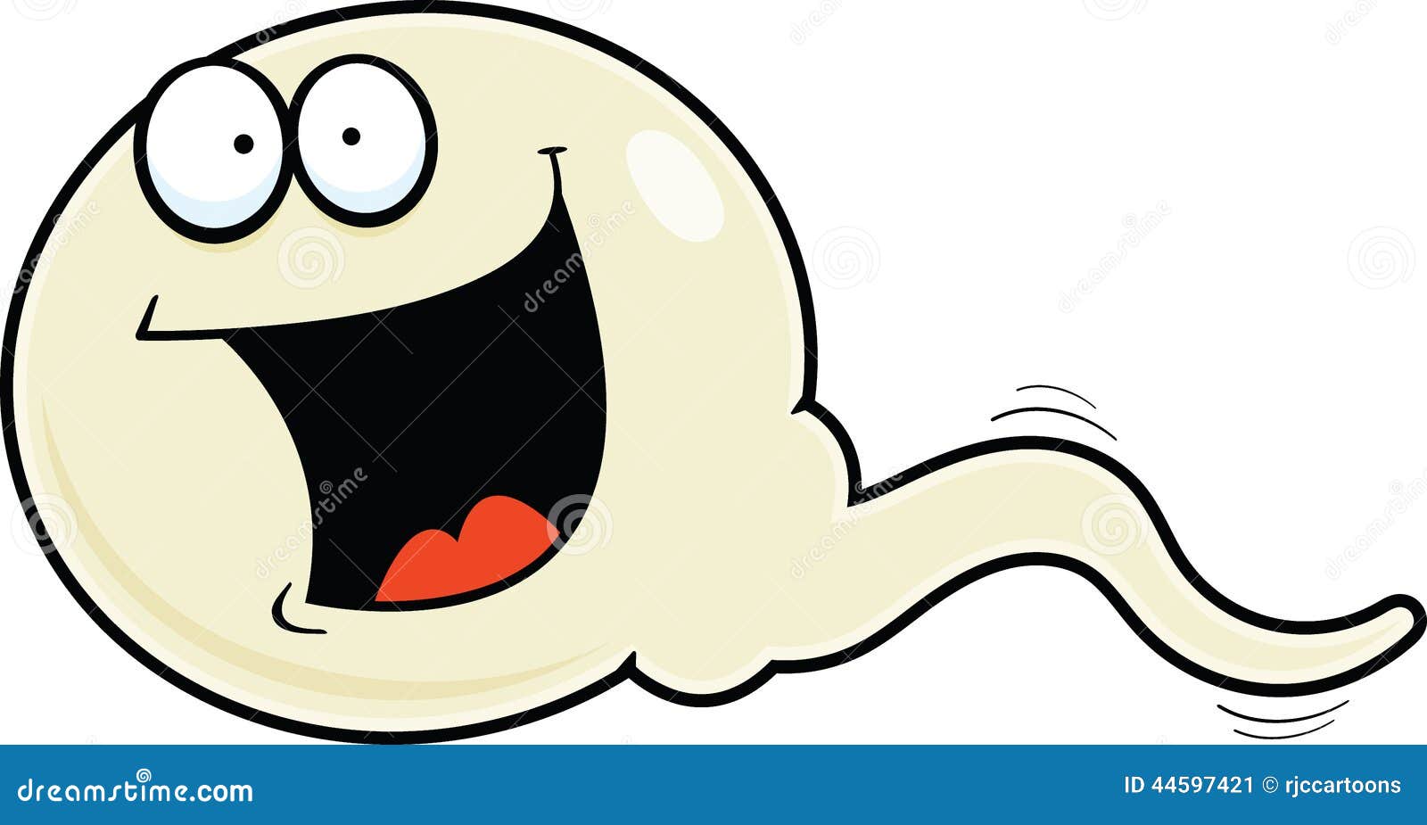 Cartoon Sperm Smiling Stock Vector Illustration Of Clip 44597421