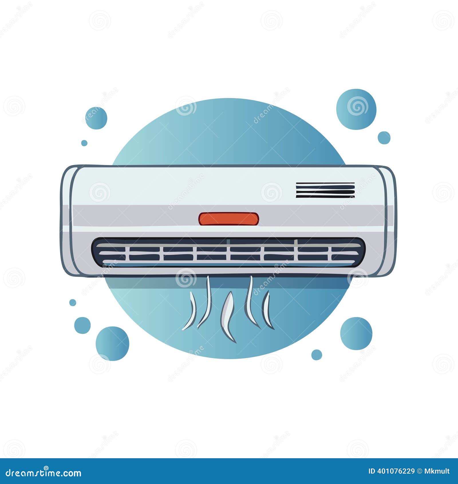 Cartoon Split System Air Conditioner Unit Blowing Cold Air Vector  Illustration Icon Stock Vector - Illustration of heat, cool: 401076229, image size:1600x1690