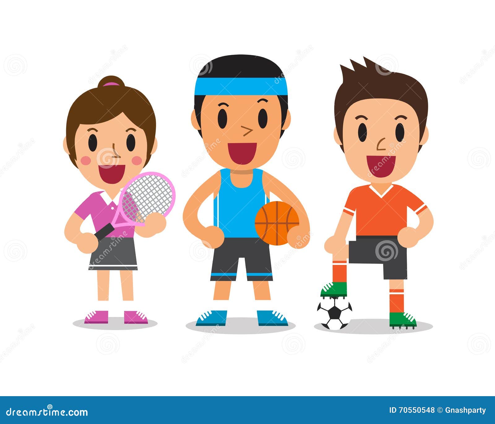 Cartoon sport people stock vector. Illustration of emotion - 70550548