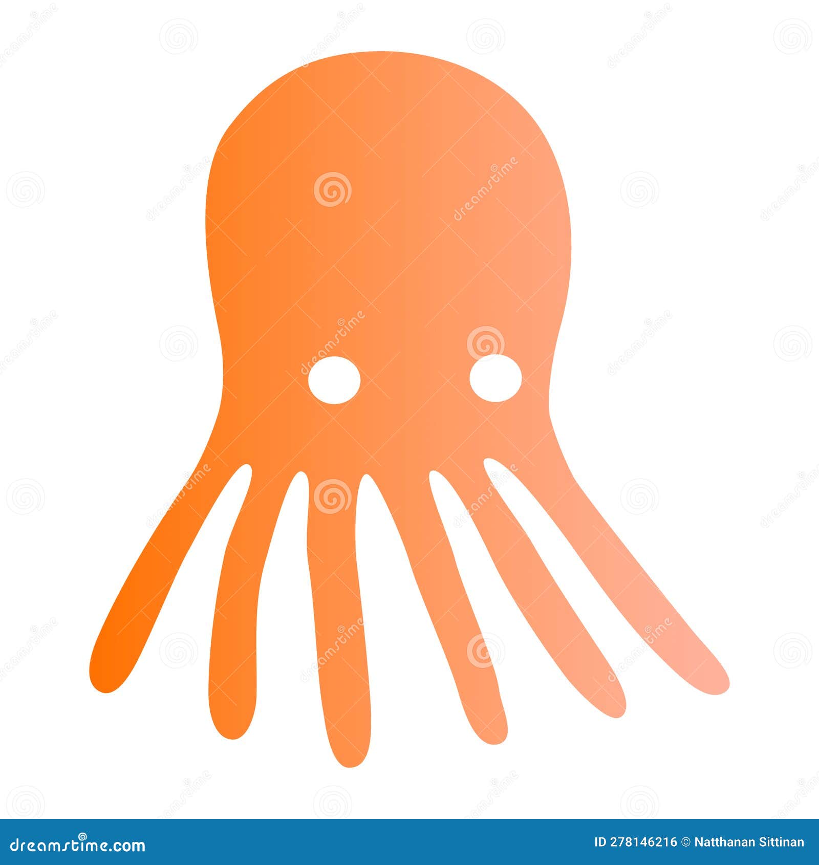 a cartoon squid  on a white background