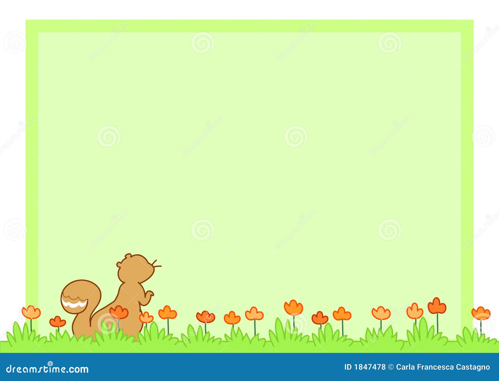 Cartoon Squirrel Background Stock Vector Image 1847478