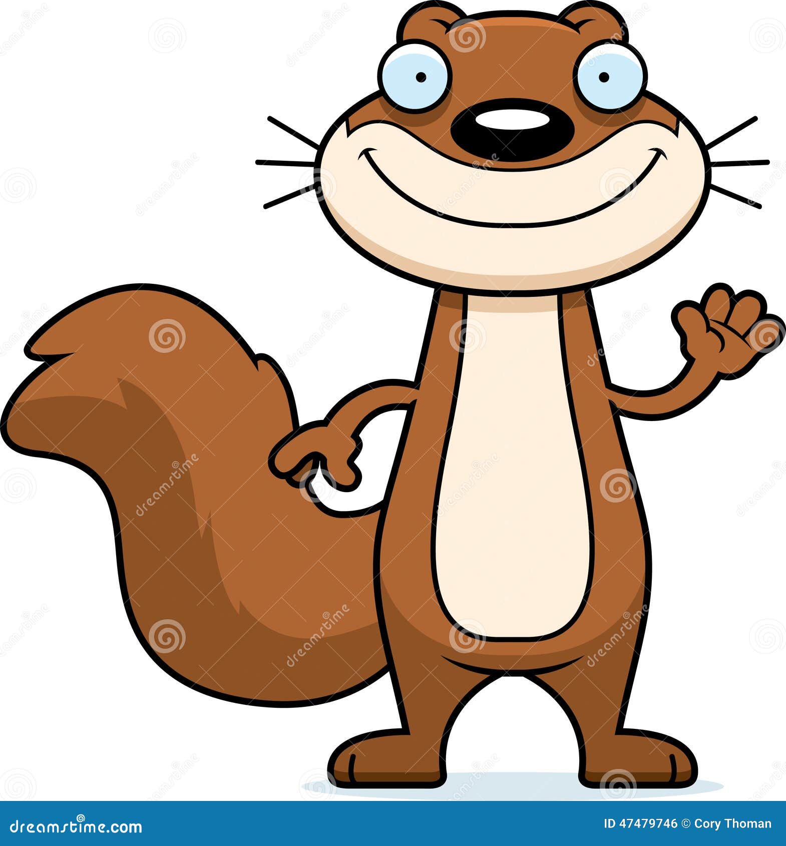 Cartoon Squirrel Waving stock vector. Illustration of graphic 47479746
