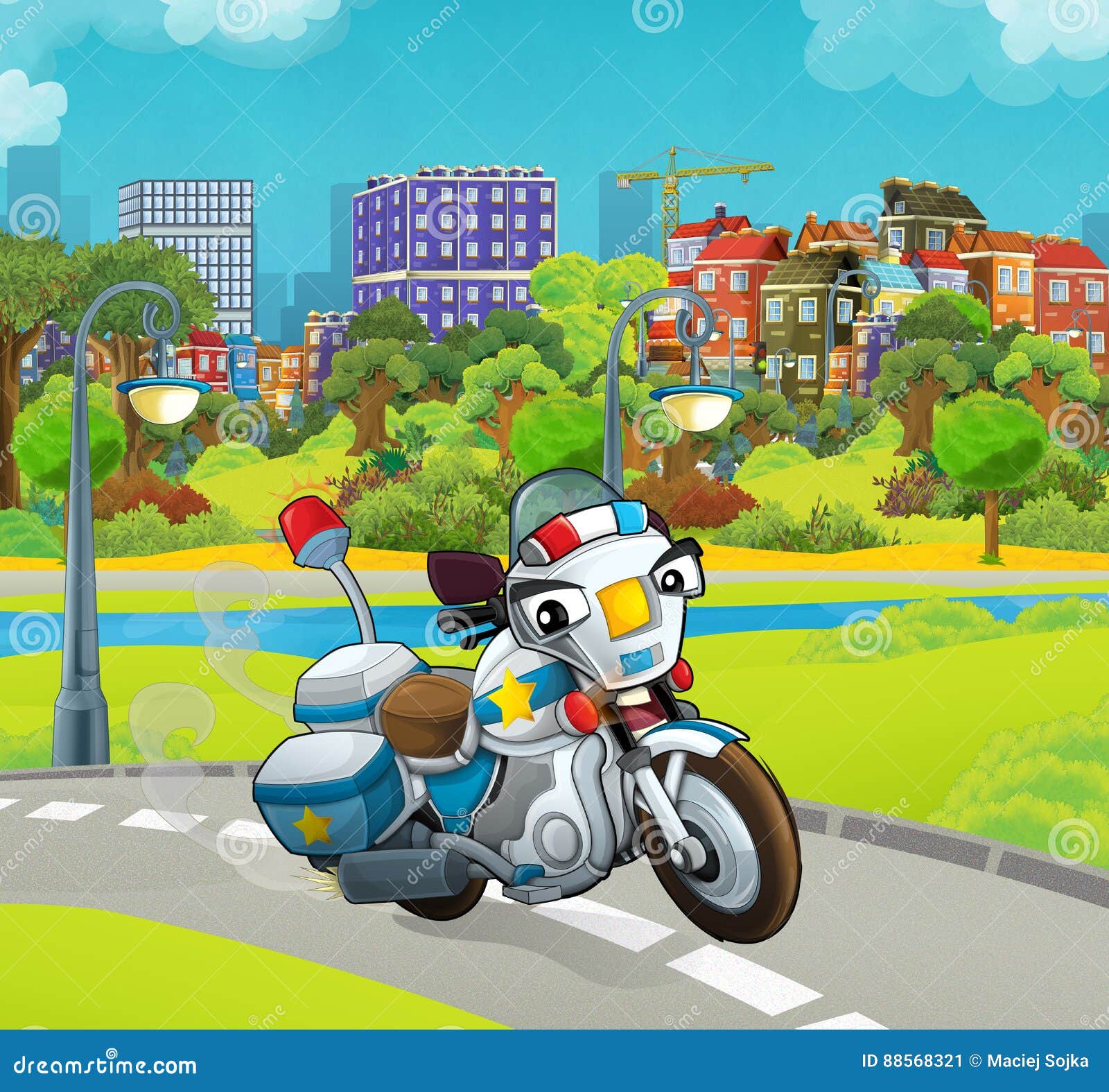 Cartoon Stage with Emergency Vehicle Police Motorcycle in the Park Colorful and Cheerful Scene Stock Illustration - Illustration of motorcycle, emergency: 88568321 Cartoon Stage with Emergency Vehicle Police Motorcycle in the Park Colorful and Cheerful Scene Stock Illustration - Illustration of motorcycle, emergency: 88568321