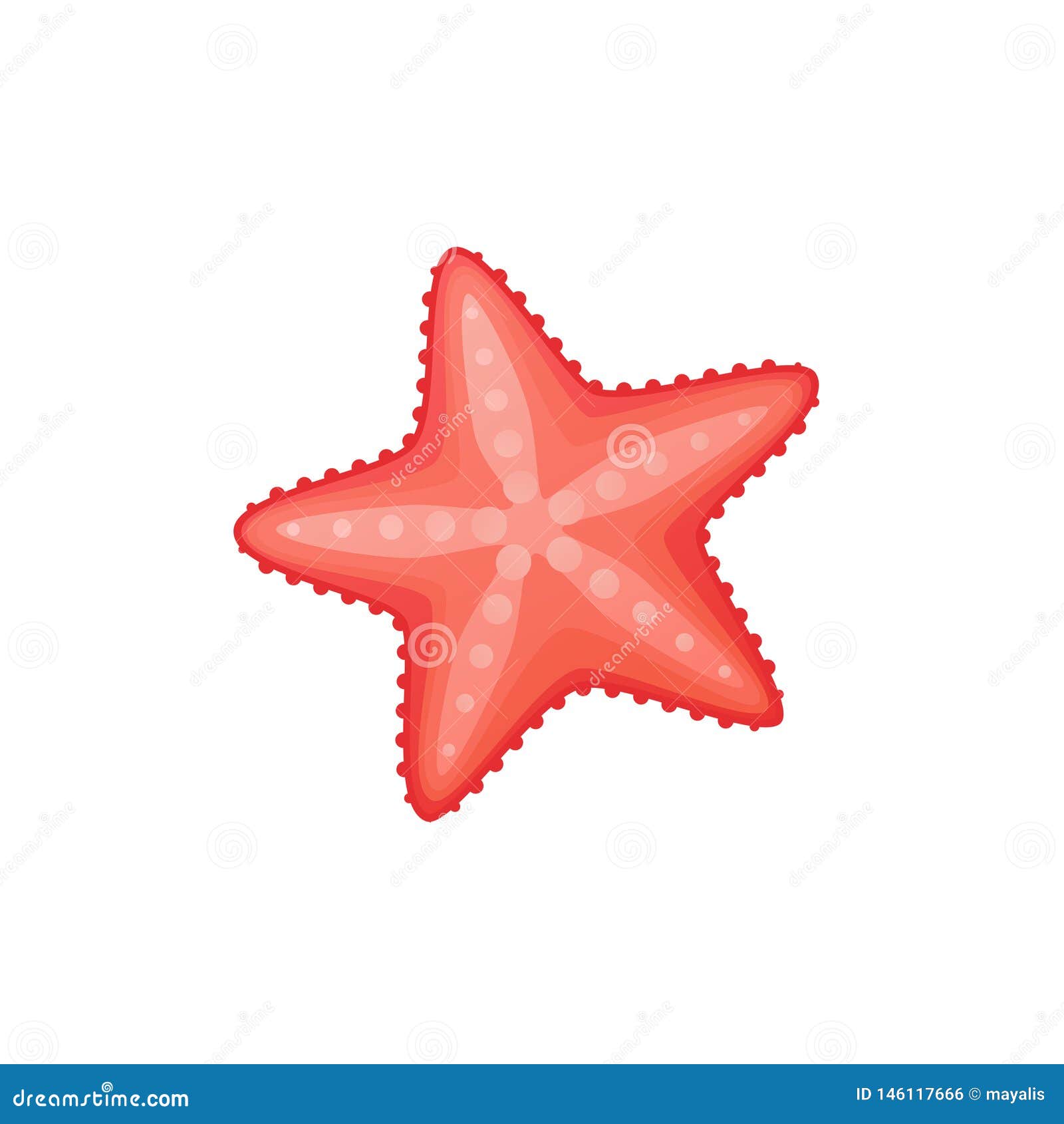 Cartoon Starfish Vector Icon Stock Vector - Illustration of icon, marine:  146117666