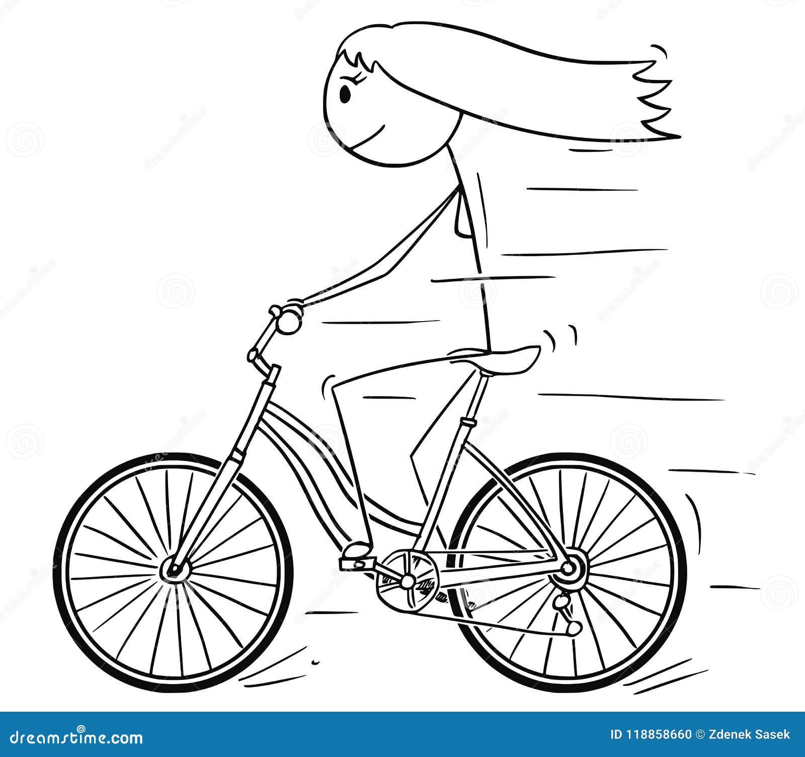 Cartoon of Woman or Girl Riding on Bicycle Stock Vector - Illustration of equipment, cycle: 118858660 Cartoon of Woman or Girl Riding on Bicycle Stock Vector - Illustration of equipment, cycle: 118858660