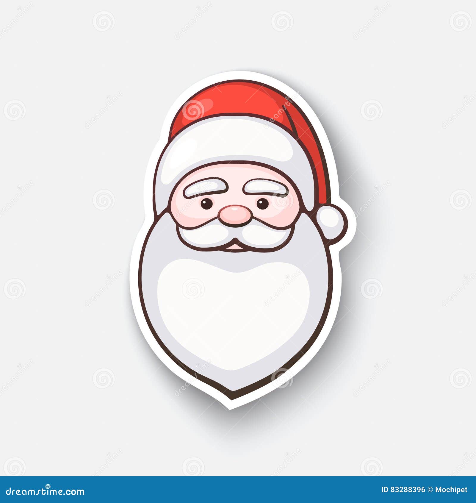 Cartoon Sticker with the Face of Santa Claus Stock Vector - Illustration of outline, beard: 83288396 Cartoon Sticker with the Face of Santa Claus Stock Vector - Illustration of outline, beard: 83288396