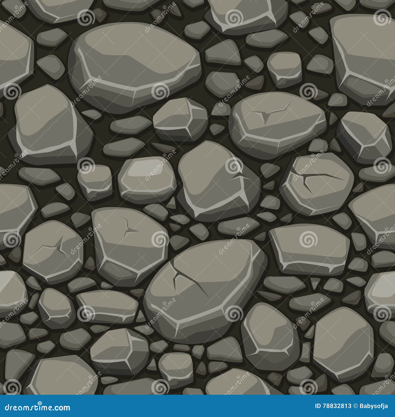 Cartoon Stone Texture in Gray Colors Seamless Background Stock Vector -  Illustration of floor, computer: 78832813