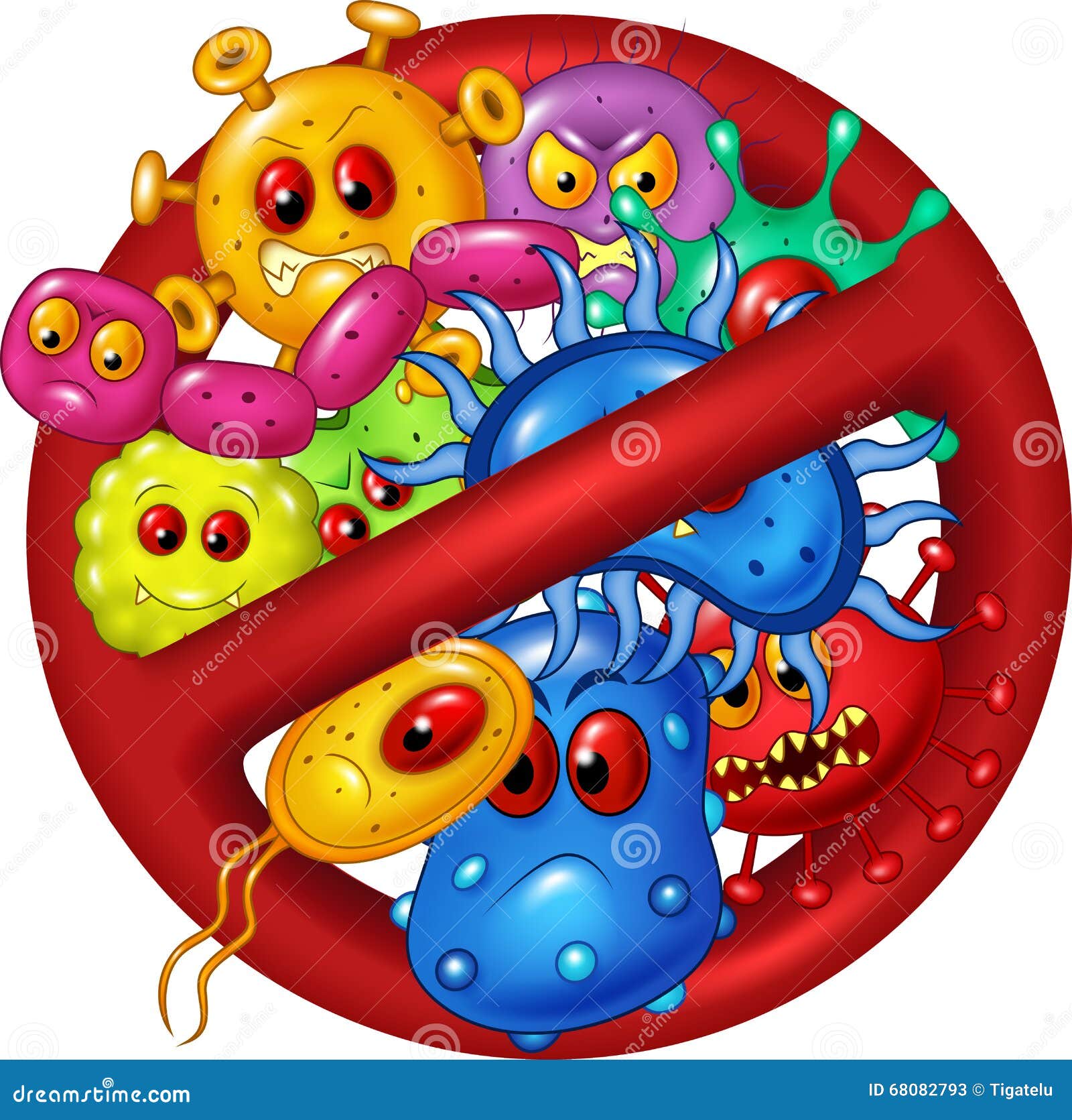 Cartoon stop  virus  stock vector Illustration of antiviral 