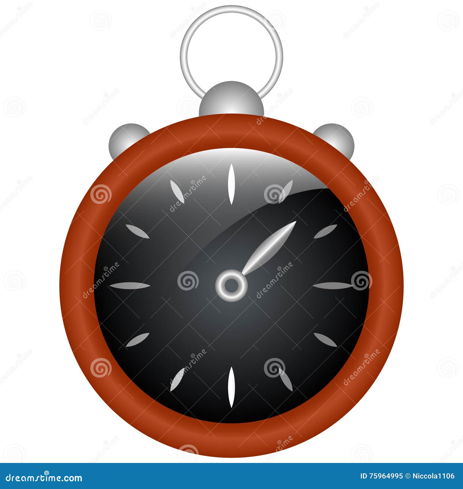 Cartoon Stopwatch stock vector. Illustration of flat 75964995