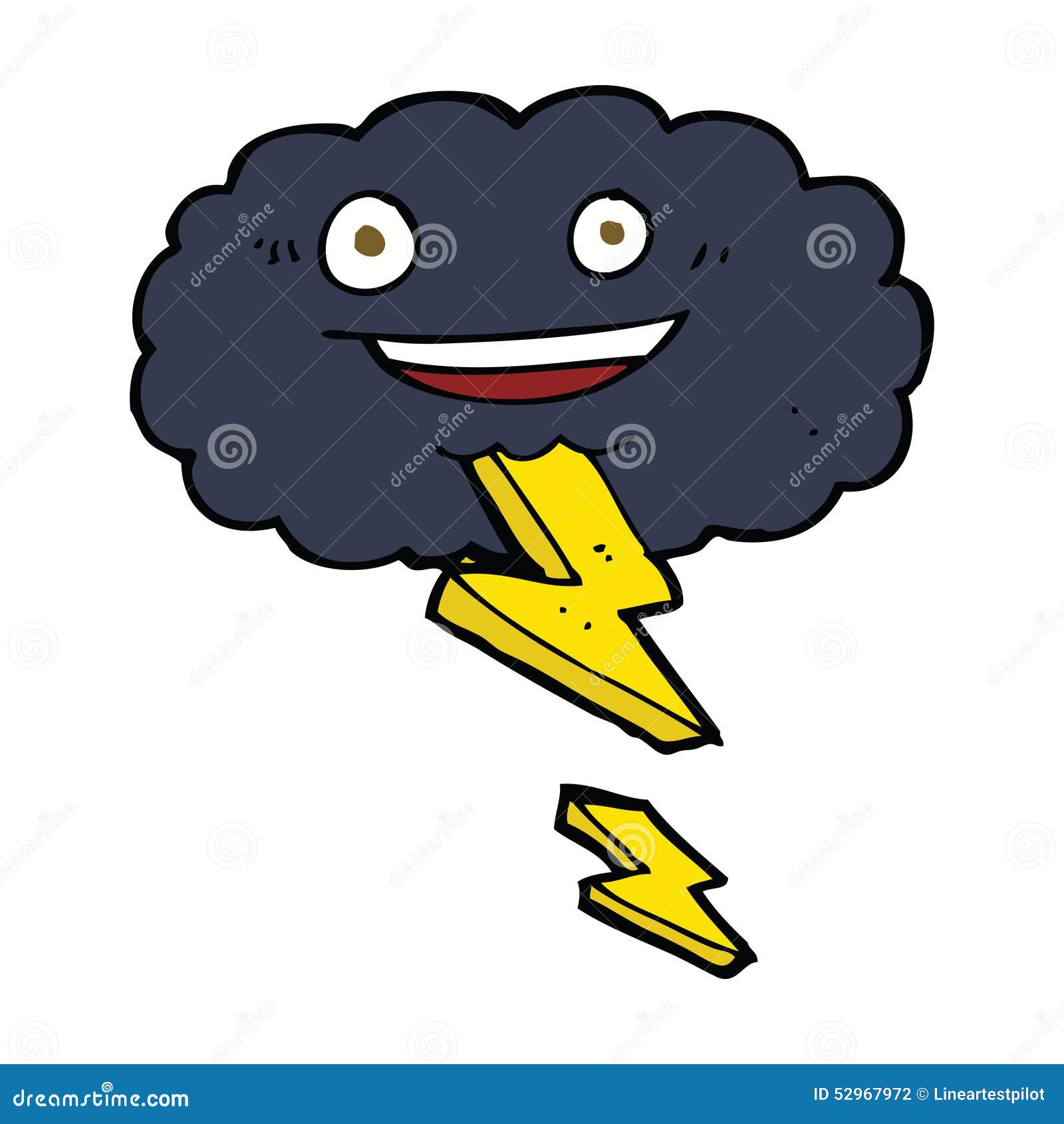 Cartoon storm cloud stock illustration. Illustration of design - 52967972