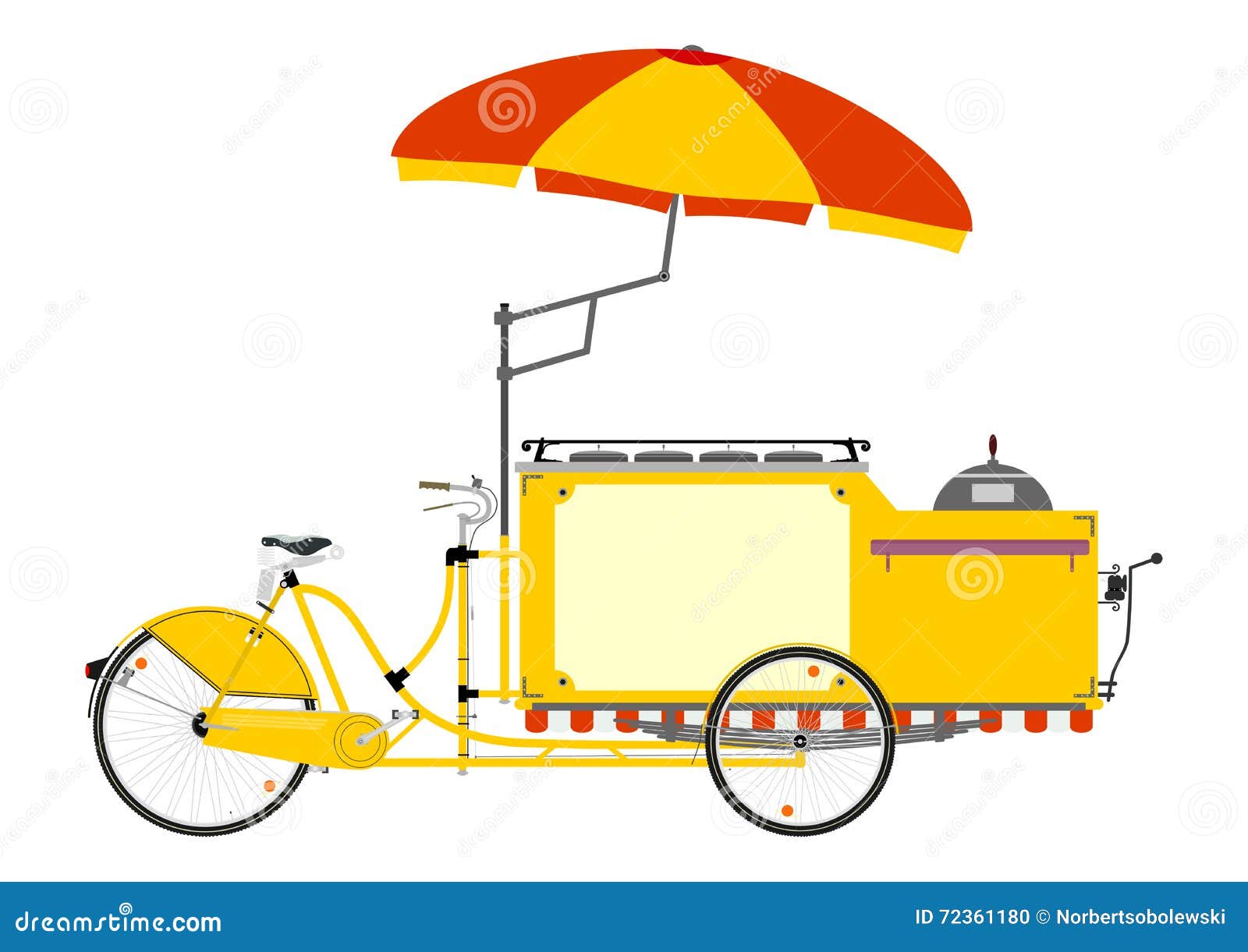 Cartoon street food cart stock vector. Illustration of ...