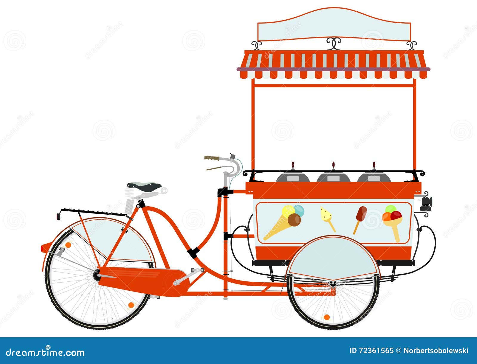 Cartoon street food cart stock vector. Illustration of ...