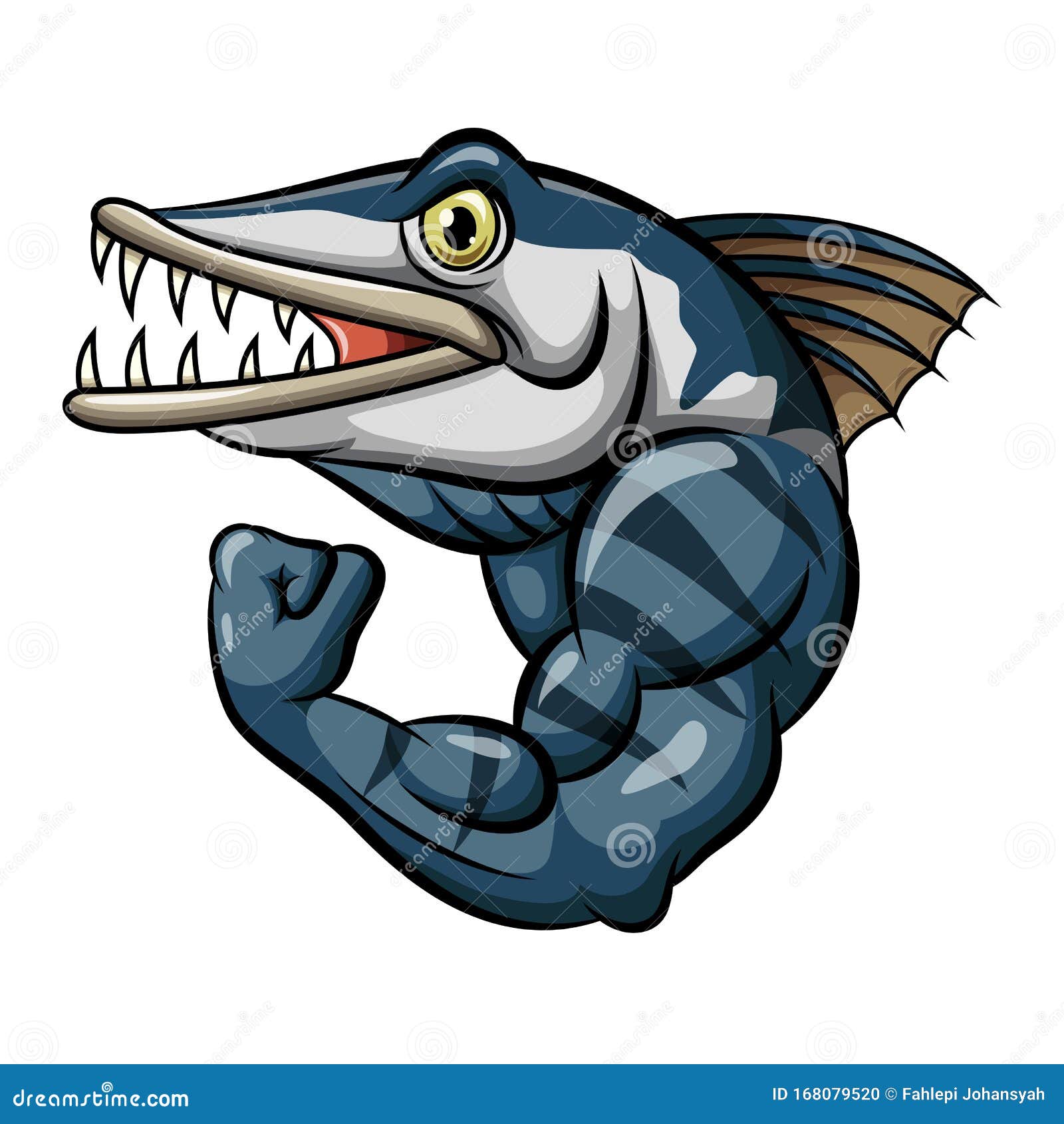 Download Angry Fish Cartoon Vector | CartoonDealer.com #70512371