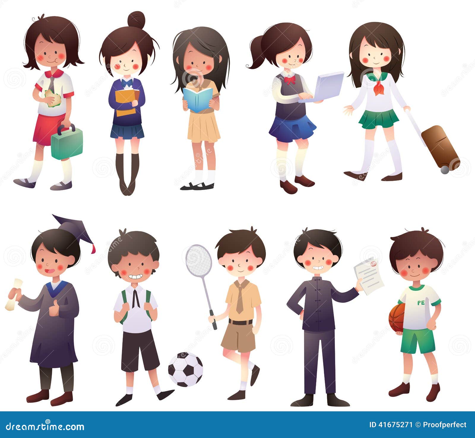 Cartoon Students Set stock vector. Illustration of cartoon - 41675271 Cartoon Students Set stock vector. Illustration of cartoon - 41675271