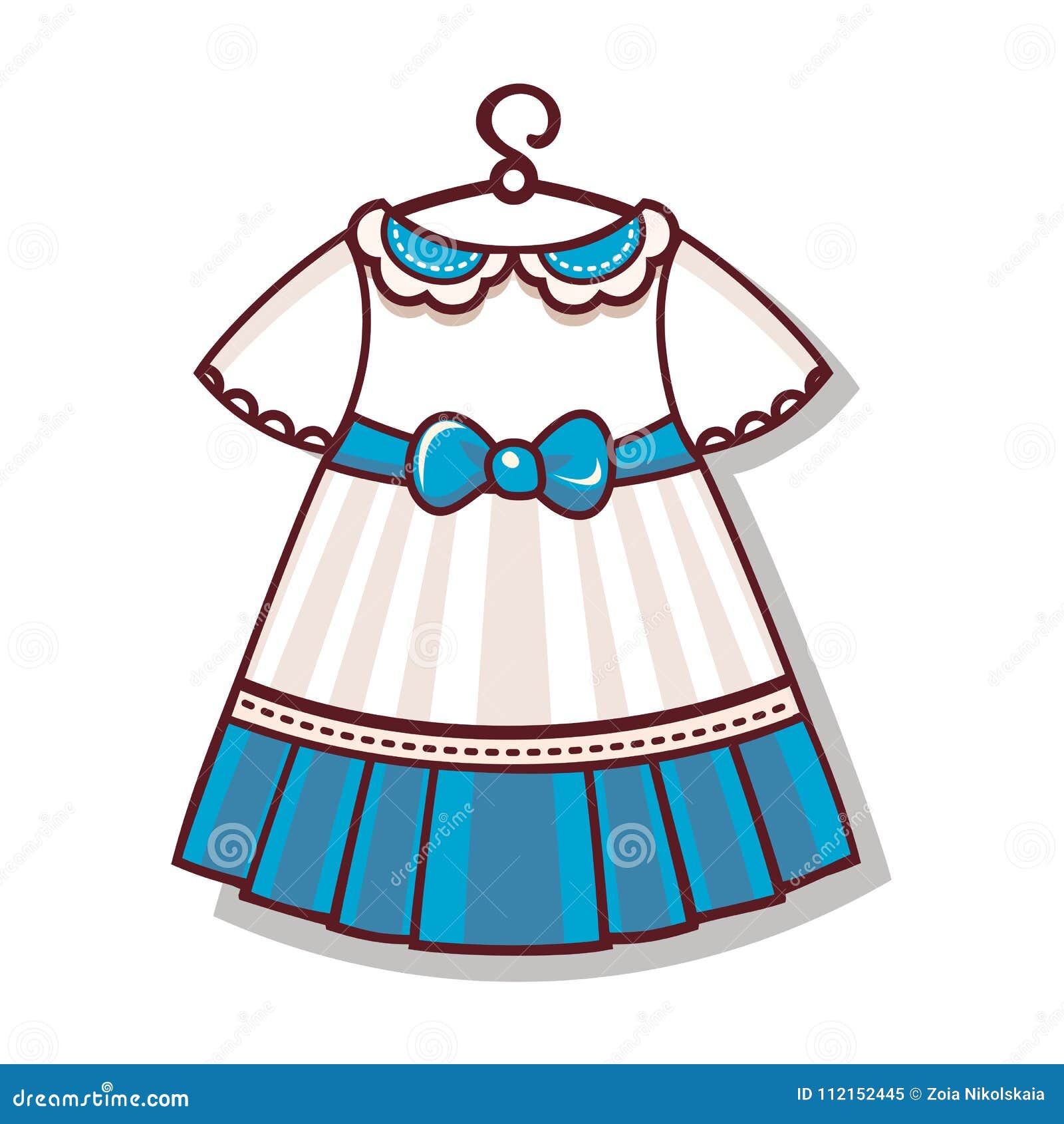 The Cartoon Style. Dress Color for the Child Stock Vector - Illustration of  baby, child: 112152445