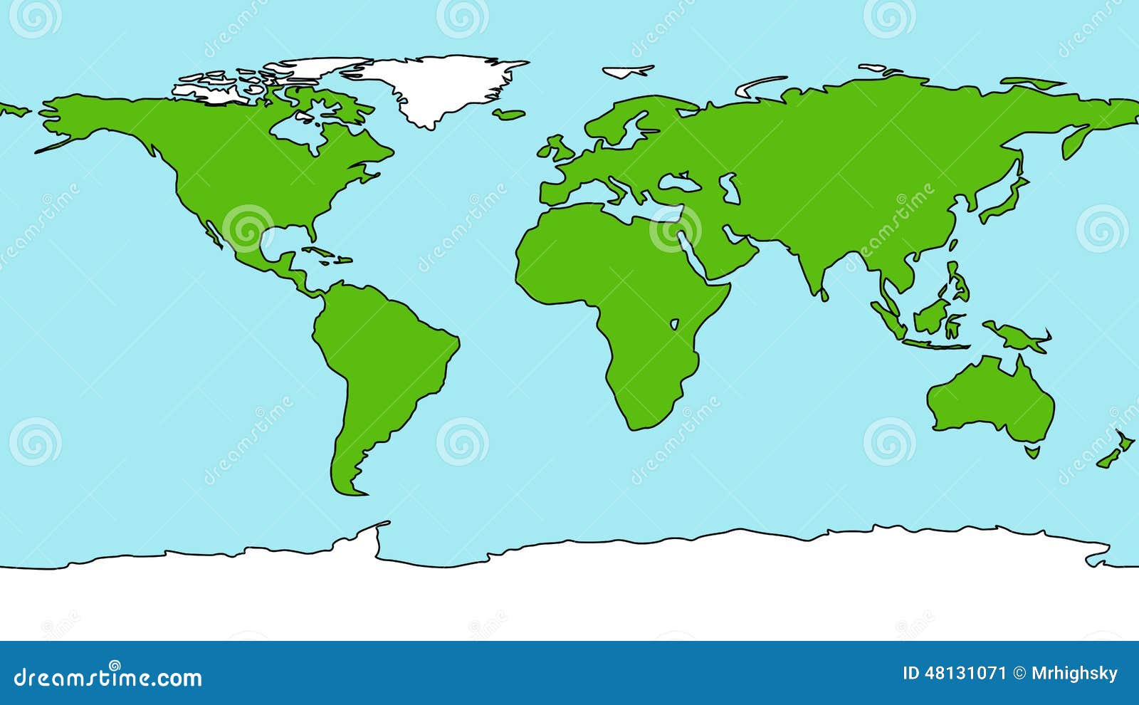 Cartoon style Earth map stock vector. Illustration of earth - 48131071