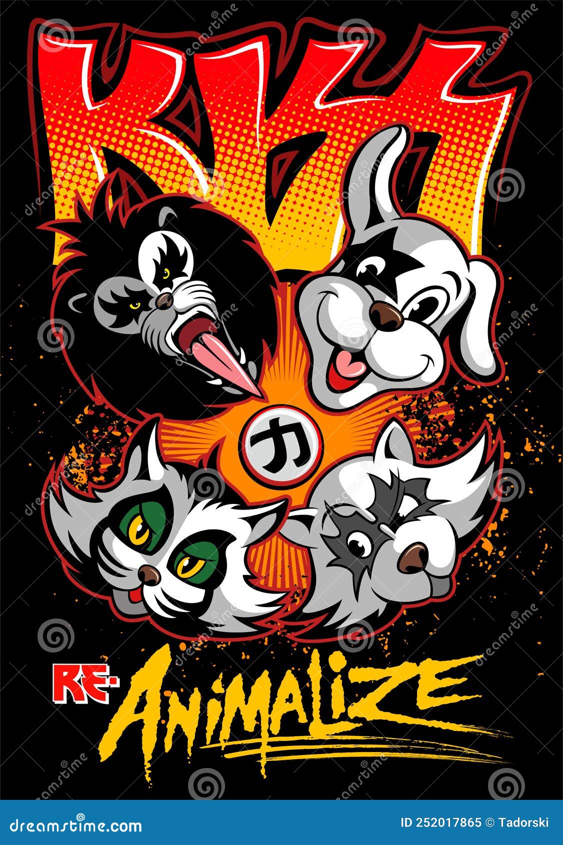 KISS Rock N' Roll Animals Band Photo T-Shirt