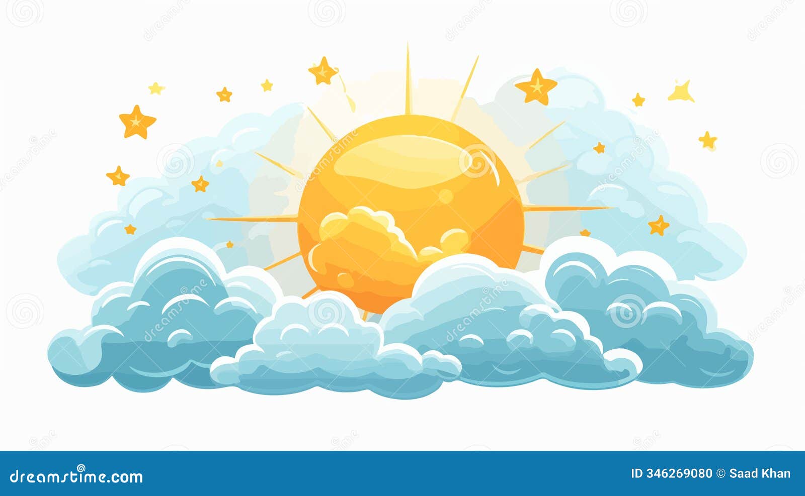 sun and leaves logo  cartoon  