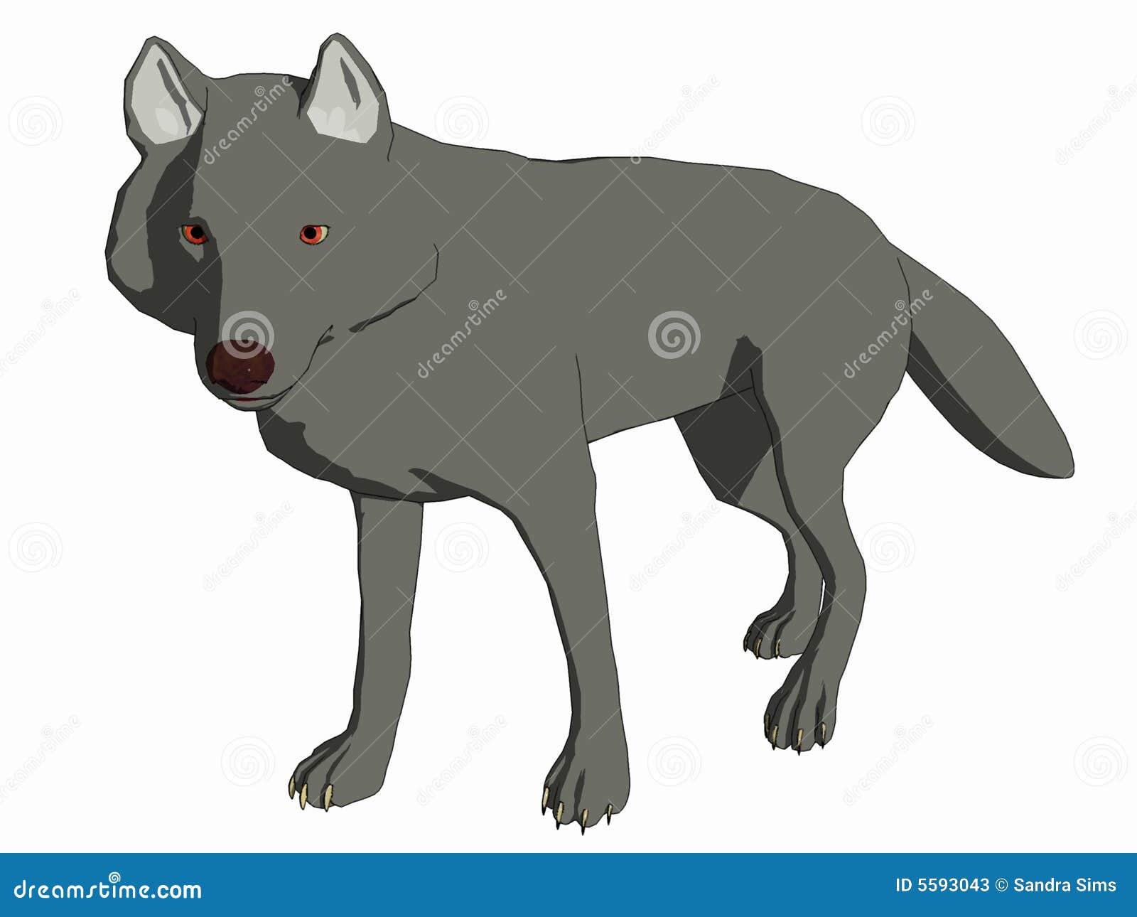 Cartoon Style Wolf Picture. Image: 5593043